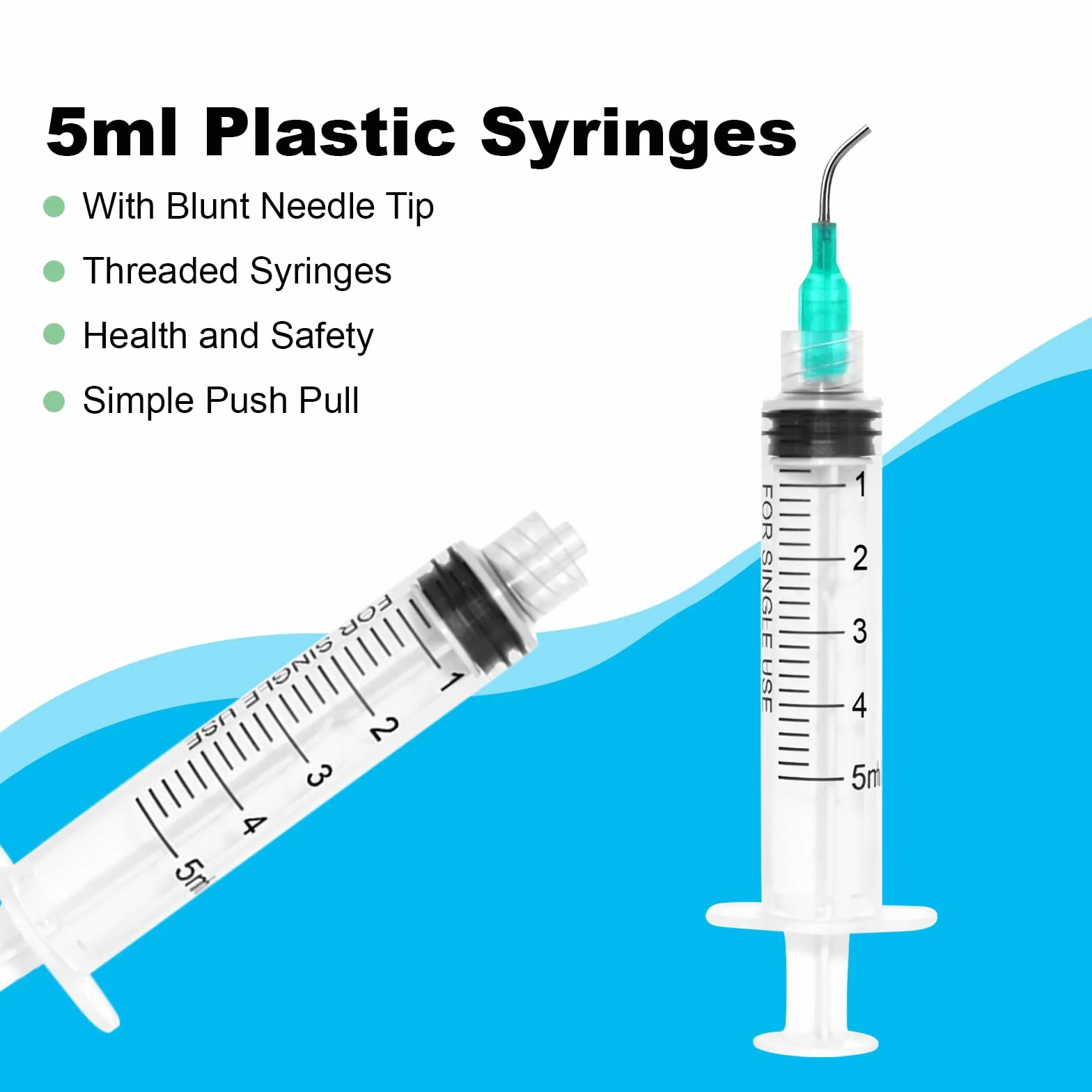 Strzykawka 5 ml, 15 sztuk strzykawka z tworzywa sztucznego, strzykawka 5 ml, strzykawka z nakrętką, strzykawka z tworzywa sztucznego, strzykawka dozująca, wielokrotnego użytku, do laboratorium,