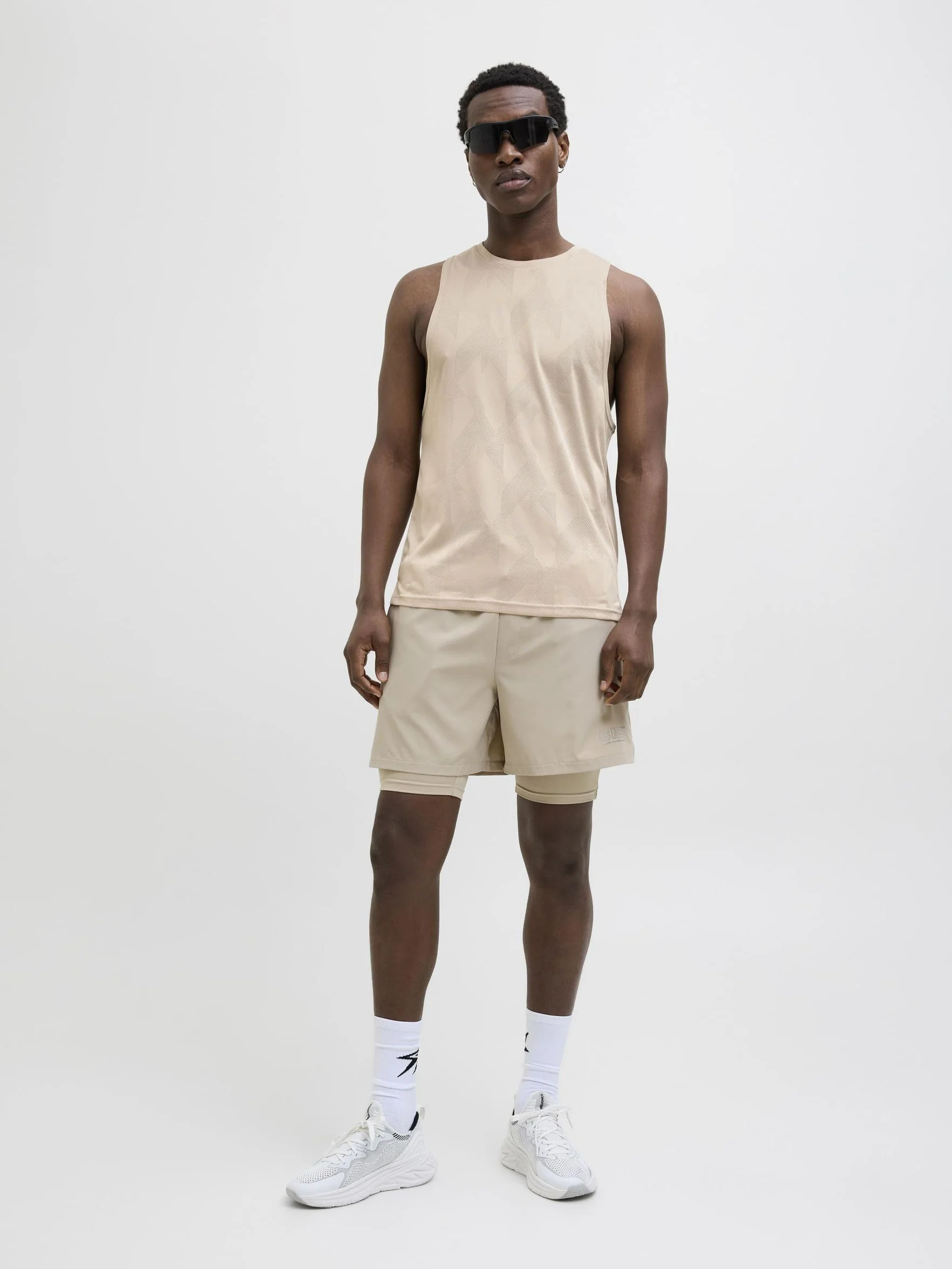 JACK & JONES Męski tank top sportowy CNZ, Czysty kaszmir., XL