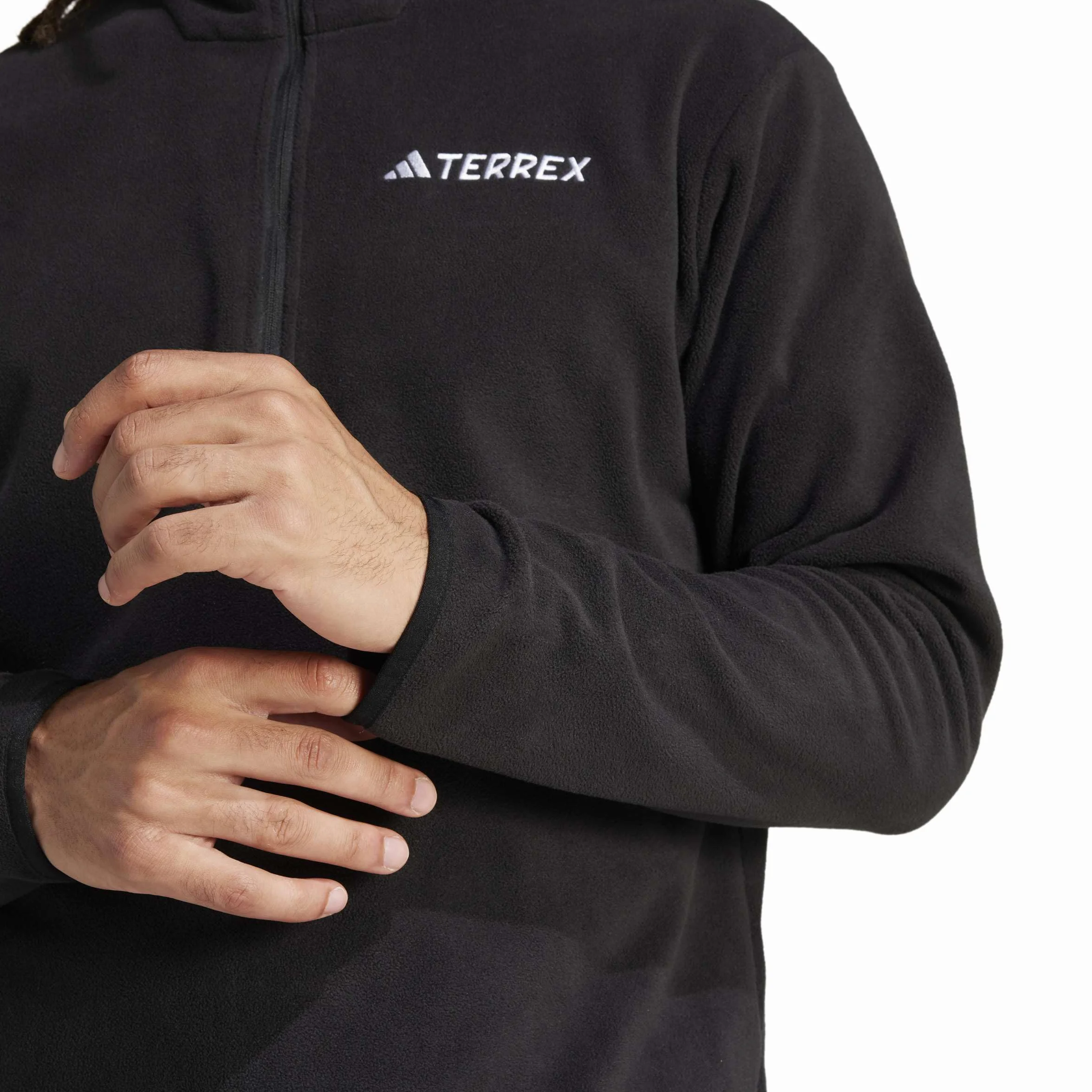 adidas Mężczyźni Terrex Multi Essentials Half Zip Fleece Jacket, black, M