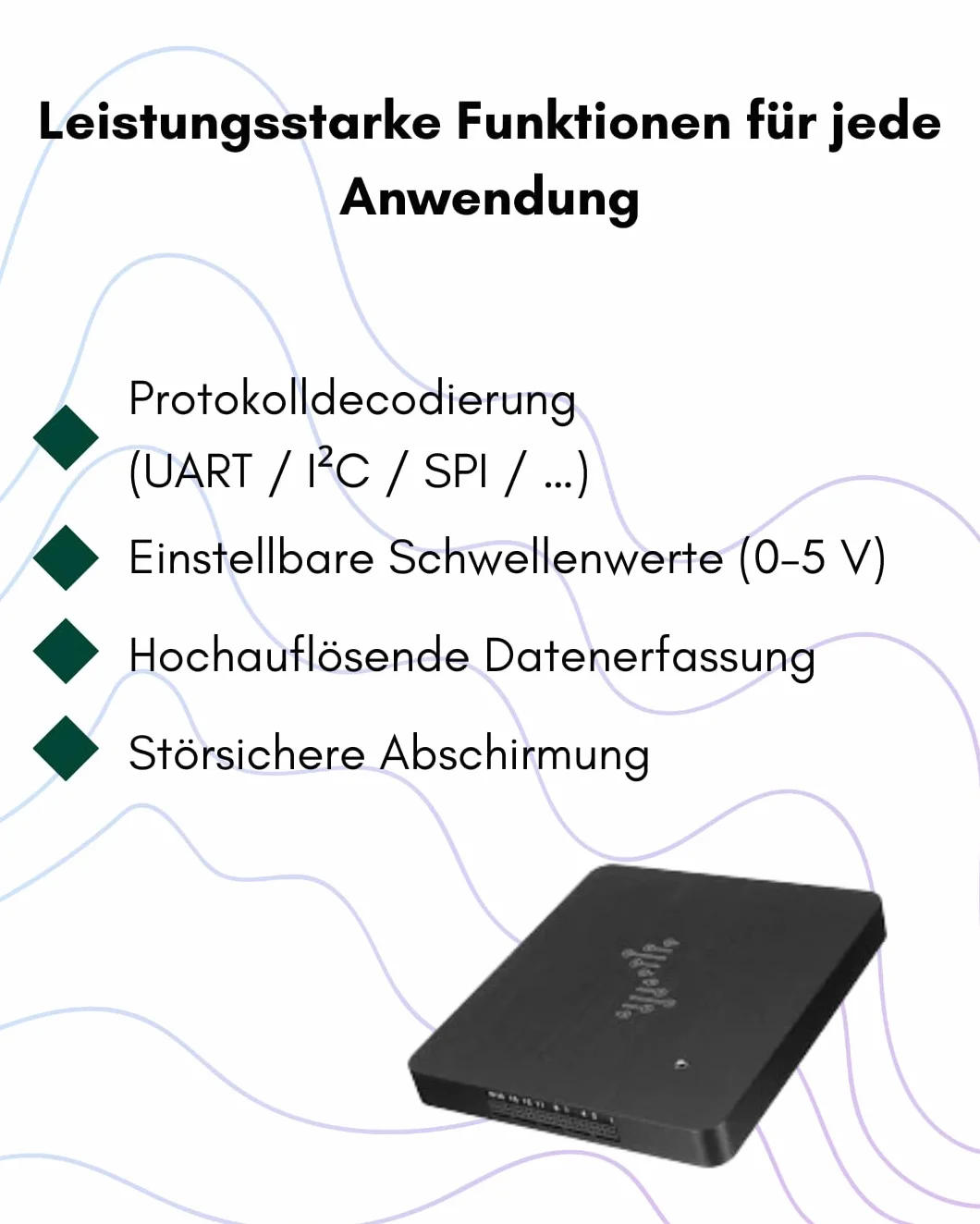DreamSourceLab DSLogic U3Pro16 – 16-kanałowy analizator logiczny USB 3.0, częstotliwość próbkowania do 1 GHz, pamięć 2 Gbit, głębokość strumienia 16 G, regulowany próg, aluminiowa obudowa