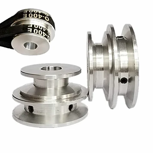 Podwójne rowkowanie ze stopu aluminium 50/60 mm koło pasowe 8-20 mm stałe wiertło do wału silnika (średnica otworu 8 mm)