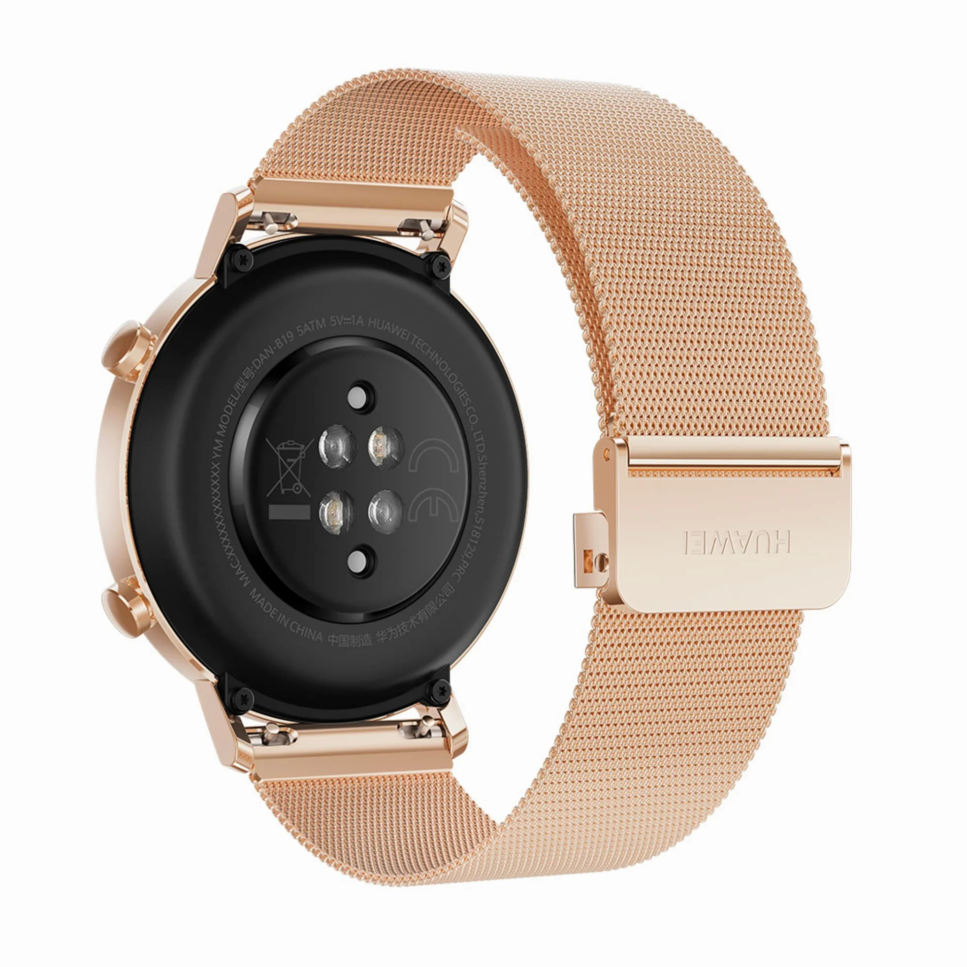 HUAWEI WATCH GT 2 Elegant, zegarek z GPS, pulsometrem, 1.39 calowy ekran AMOLED 454 x 454 HD, z funkcją monitorowania snu, stesu, złoty.