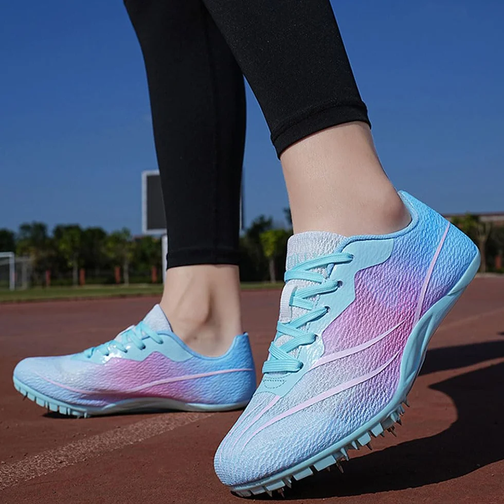 Sportowe buty do biegania Kolce Buty Męskie Damskie oddychające 8 Nails Lekkoatletyka Trampki antypoślizgowe Buty treningowe Sprint Wyścigi na torze Kolce Jump Sneaker Profesjonalne konkursowe,35-45EU