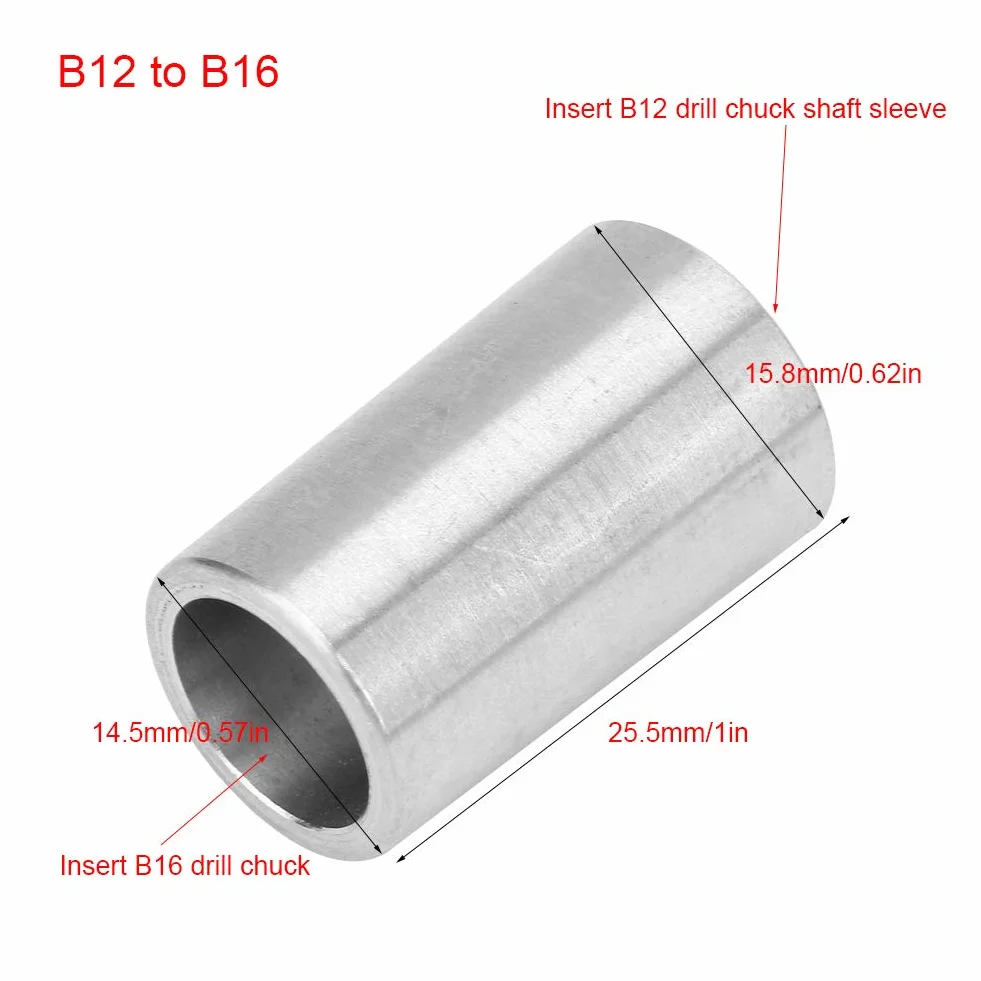 Tuleja Konwersyjna B12 Na B16, Tuleja Konwersyjna Do Uchwytów Wiertarskich Ze Stali Nierdzewnej, Adapter Tulejki Konwertera