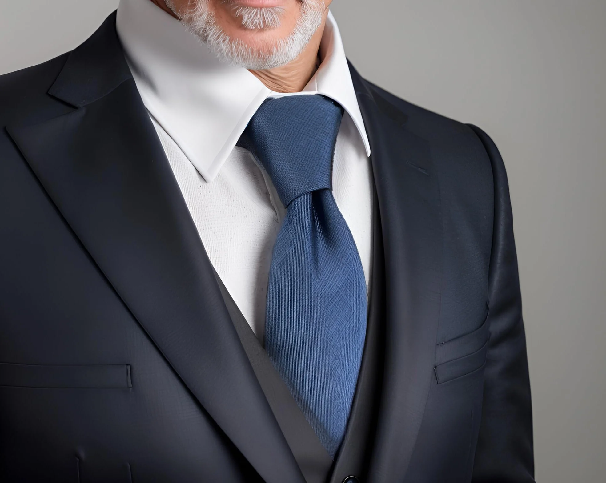 S&W SHLAX&WING Krawaty biznesowe Krawat męski Solid Blue Classic Extra Long XL Set