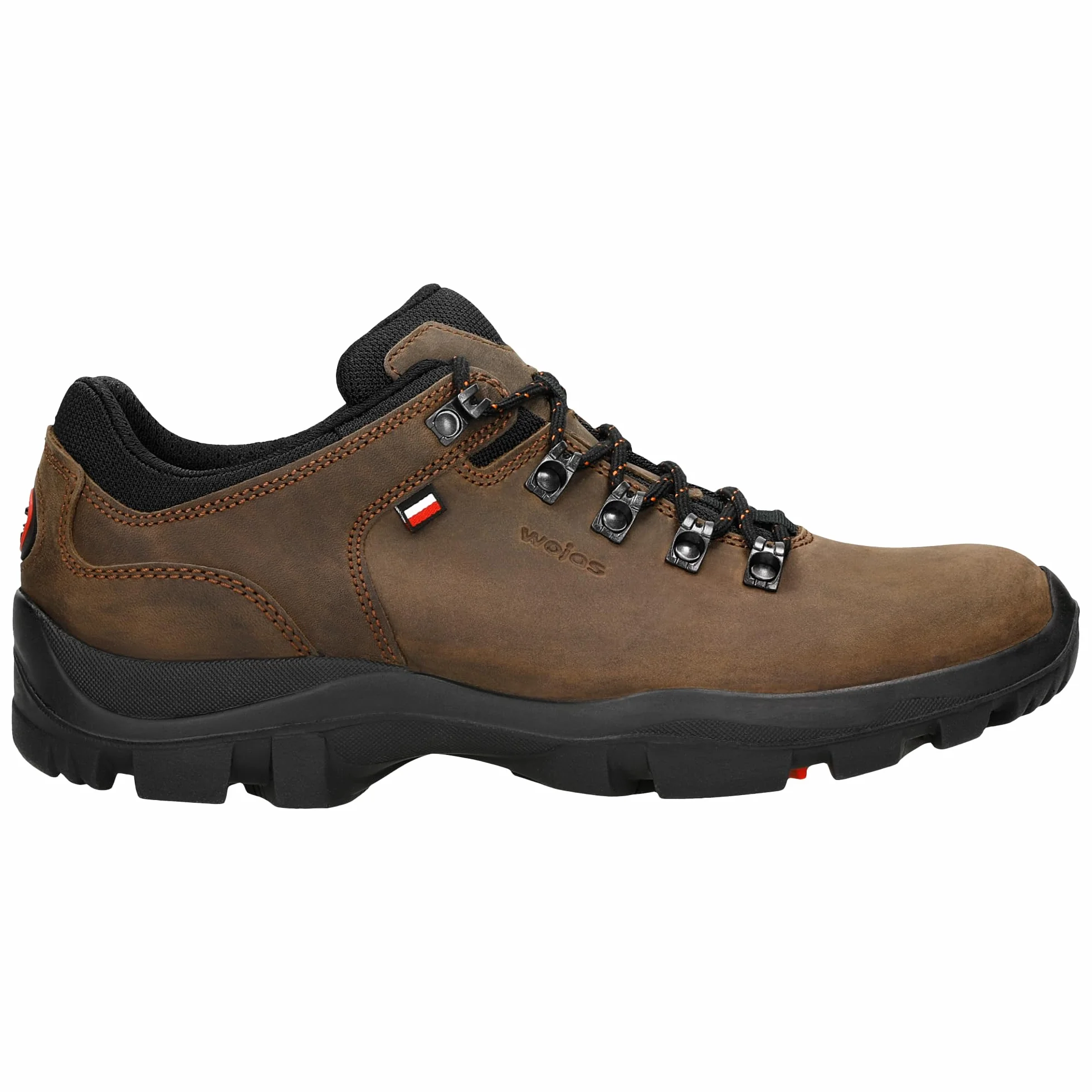 WOJAS Męskie buty trekkingowe ze skóry Crazy-Horse – sneakersy półbuty całoroczne, terenowe, miejskie, miejskie, sportowe