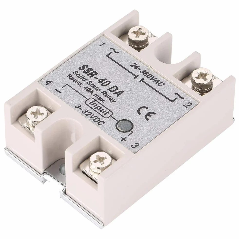 Przekaźnik półprzewodnikowy Jednofazowy DC AC SSR-40DA 40A 3-32 V DC / 24-380 V AC Moduł przekaźnika półprzewodnikowego