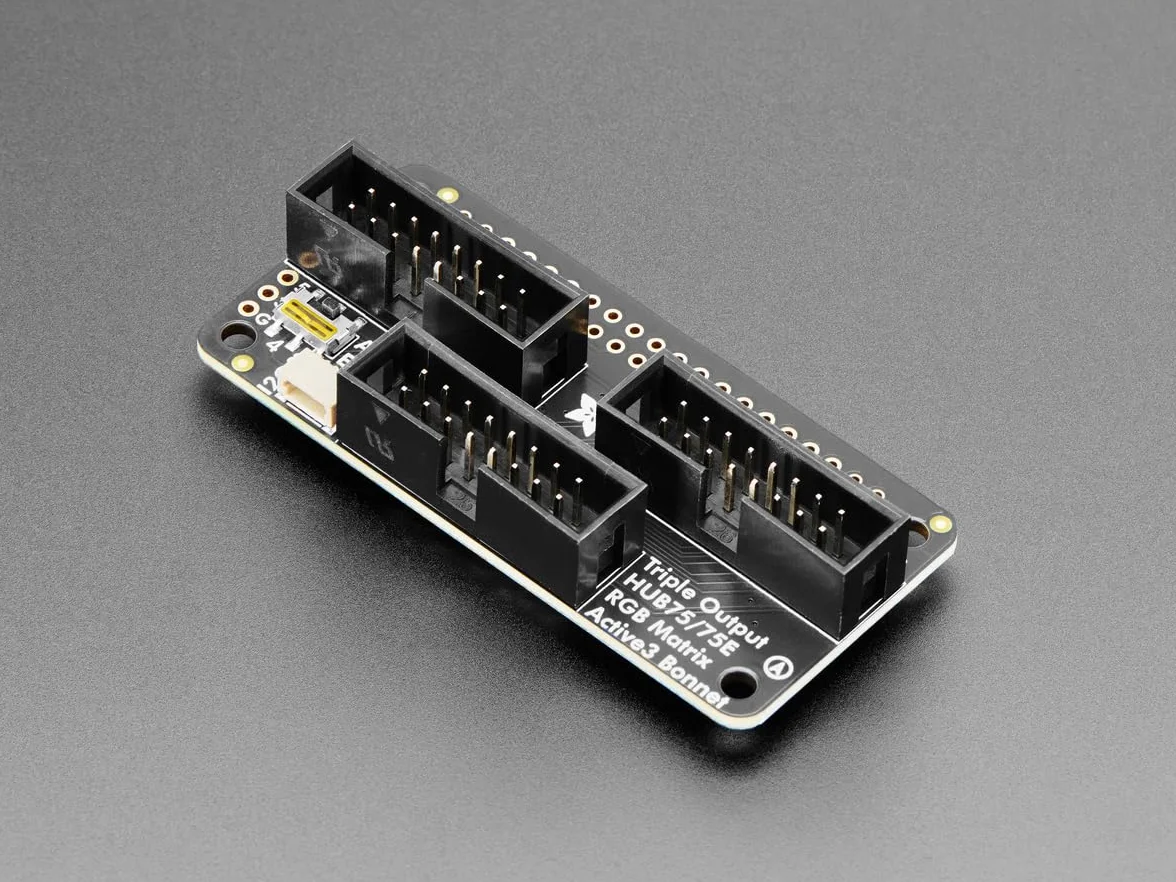 Adafruit Potrójna Matryca LED na Raspberry Pi i matryce HUB75, 6358
