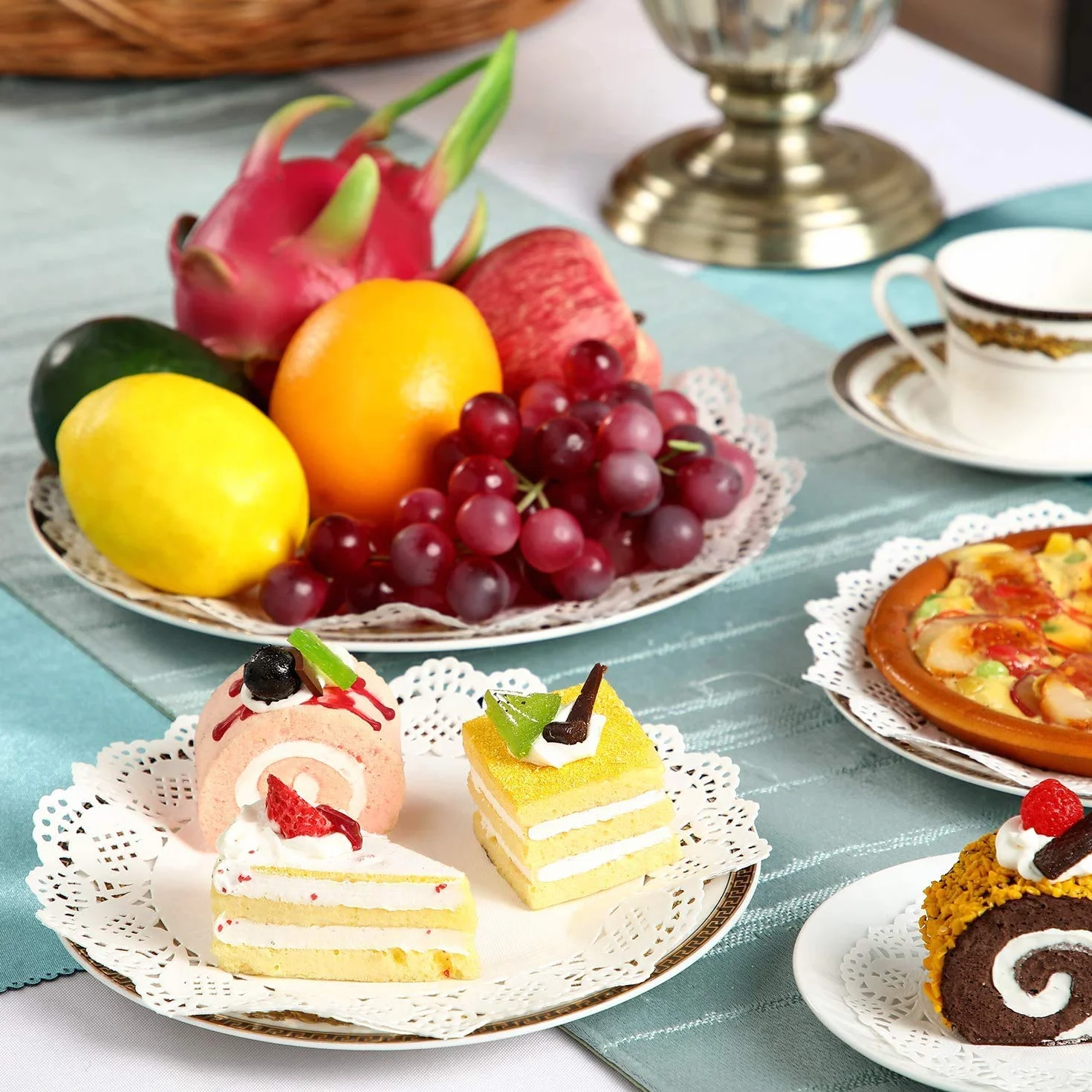 Okrągłe podkładki papierowe, 100 sztuk, koronkowe podkładki, białe, na ciastka, wypieki, wesela, urodziny, dekoracja stołu, 10 cm