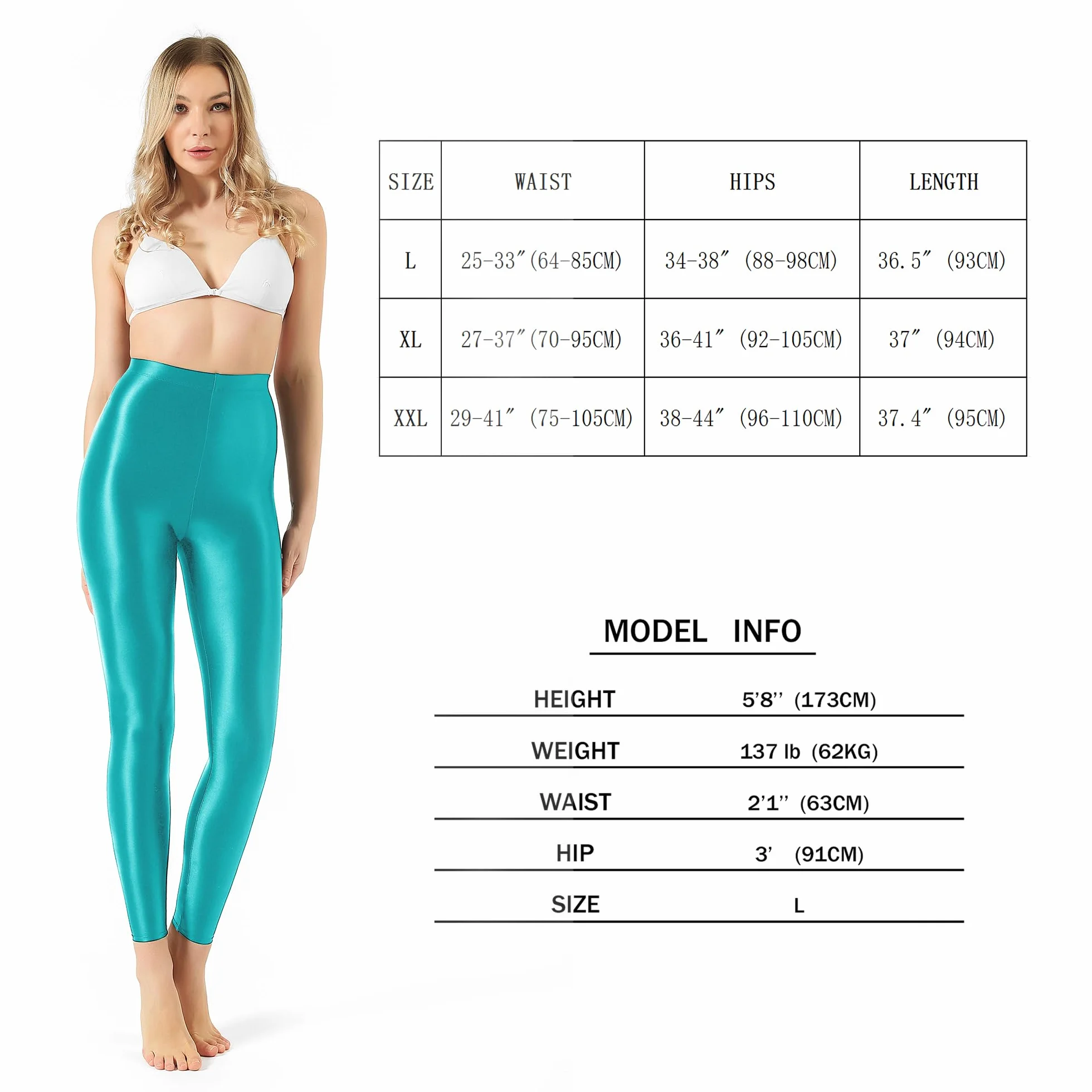 Legginsy treningowe z wysokim stanem w rozmiarze plus size błyszczące spodnie do pilatesu błyszczące rajstopy do jogi dla kobiet