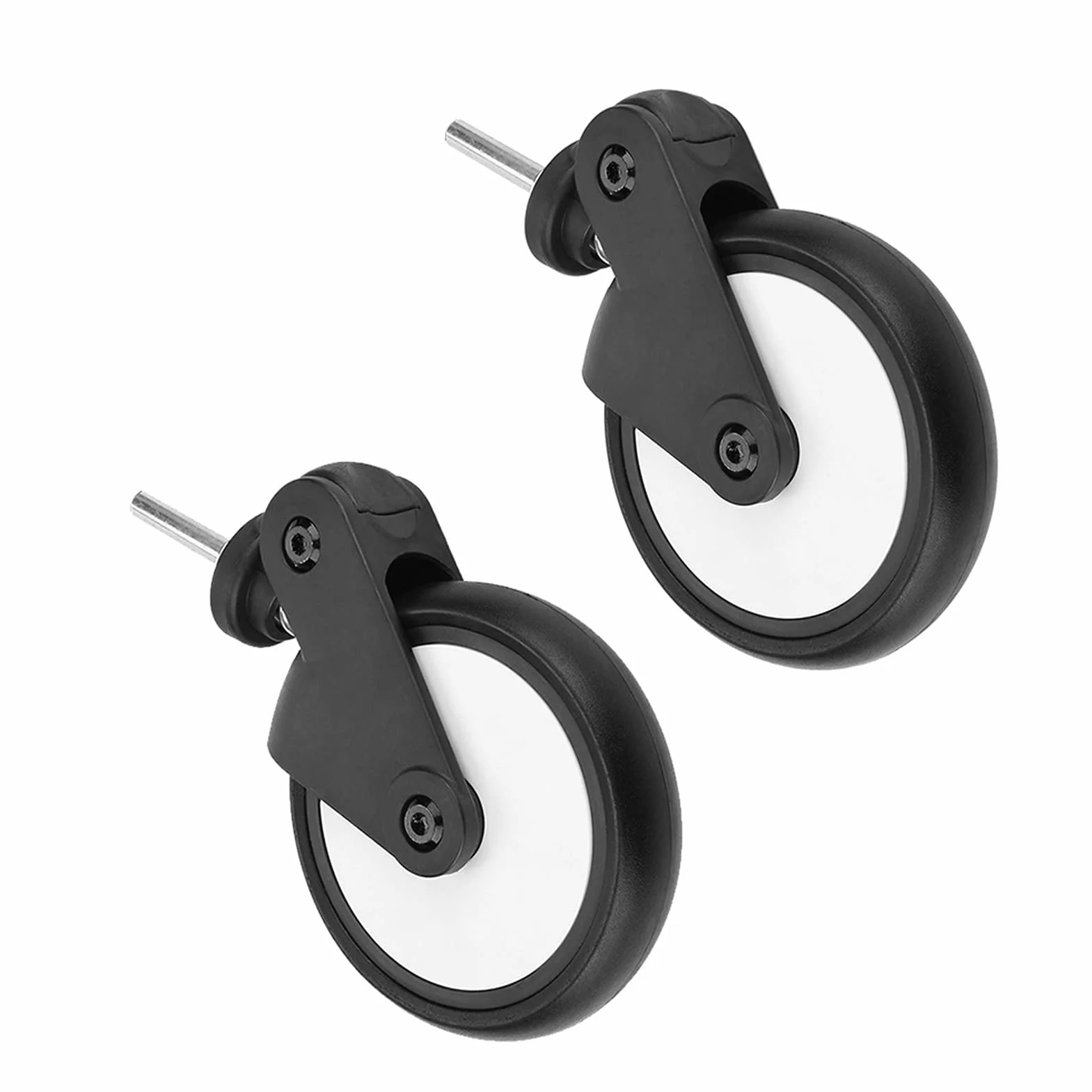 Wózki Dziecięce Gumowe Koła, Zapasowe Wózki Dziecięce Yoyo Babyzen Gumowe Przednie Tylne Koła Akcesoria do Wózka Dziecięcego Yoya Vovo z Narzędziami (Para przednich kół)