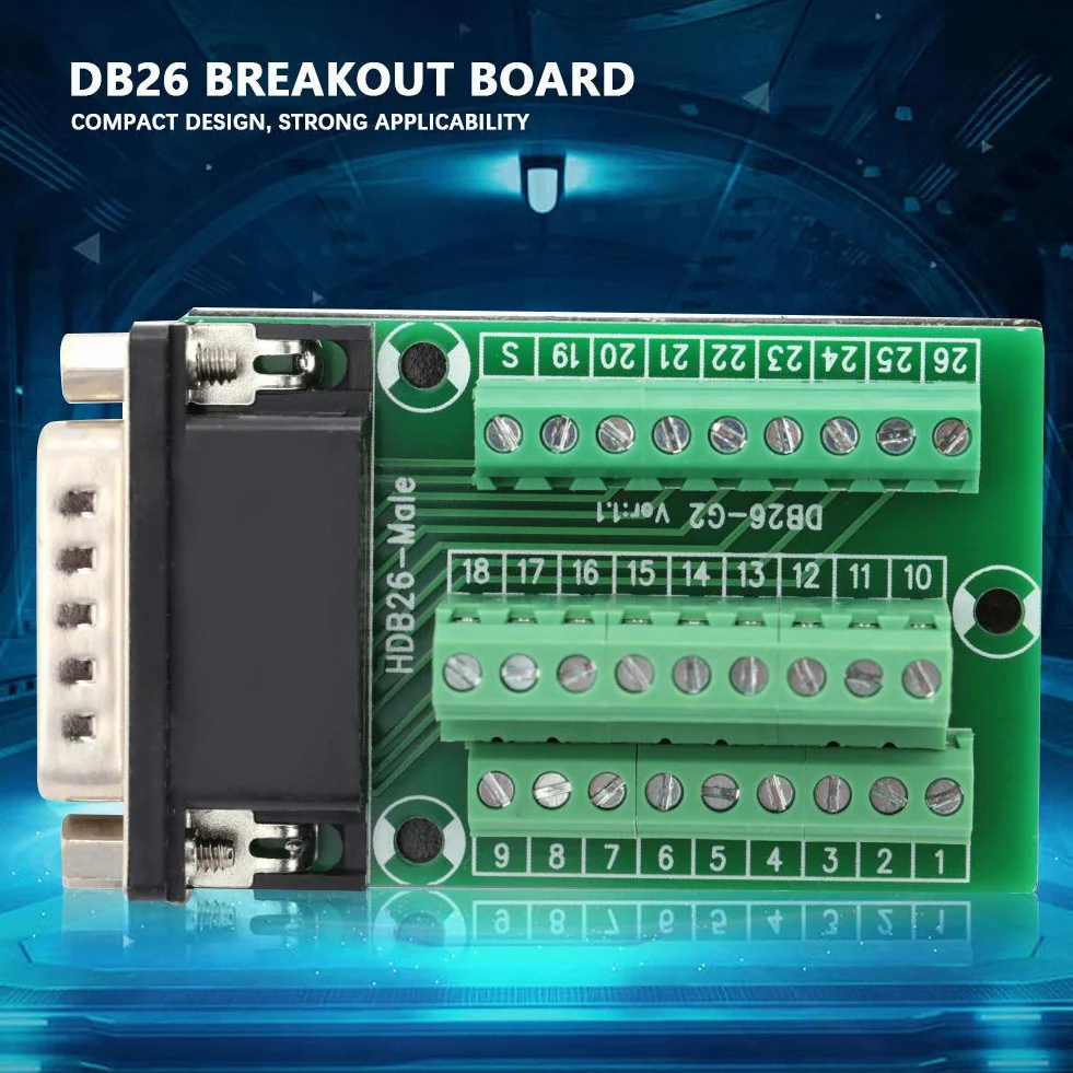 26-stykowa płytka zaciskowa DB26 D-SUB męska do złącza sygnałów terminala PCB