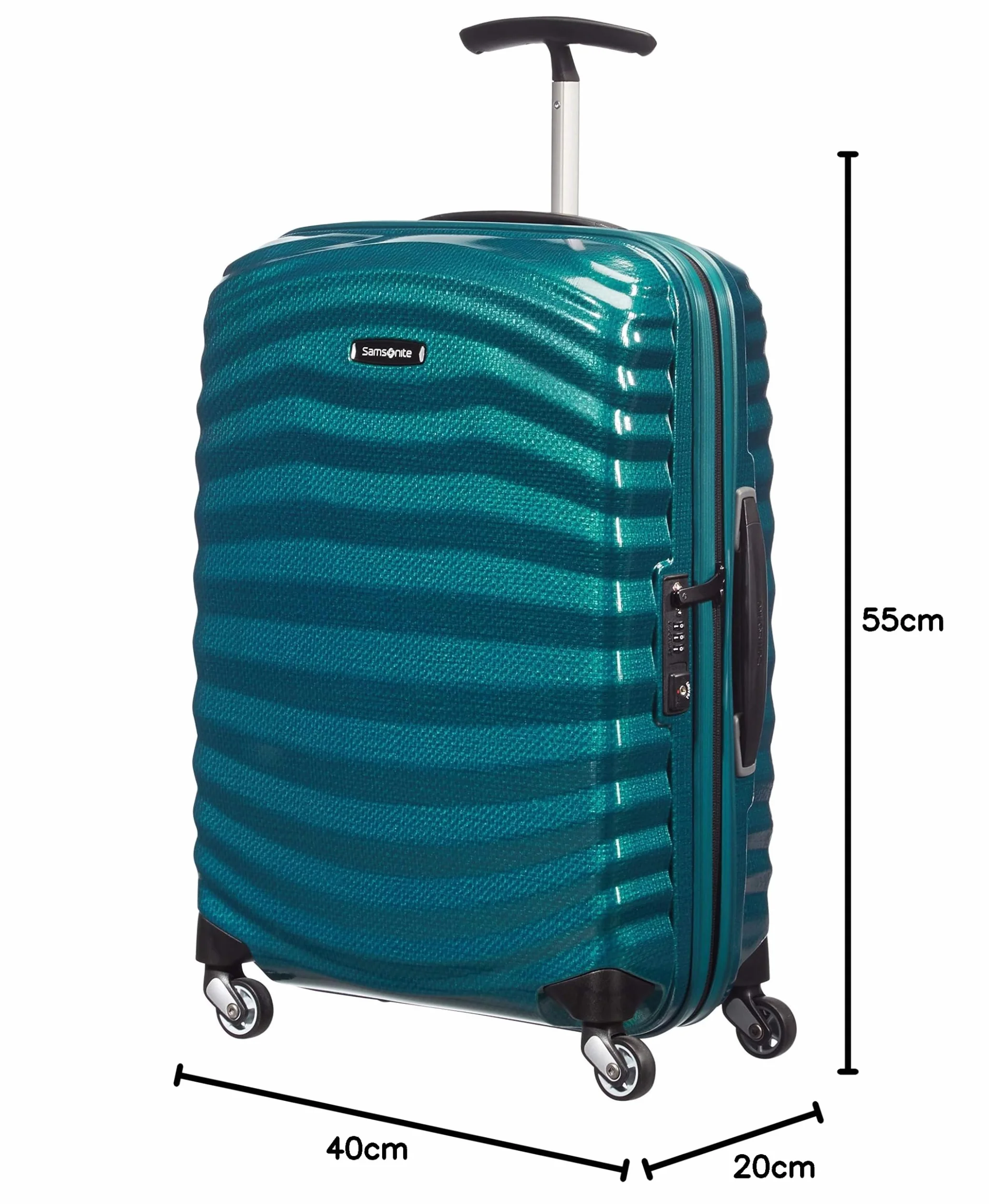Samsonite Lite -Shock - Spinner S walizka, 55 cm, 36 L, niebieski (benzynowy niebieski)
