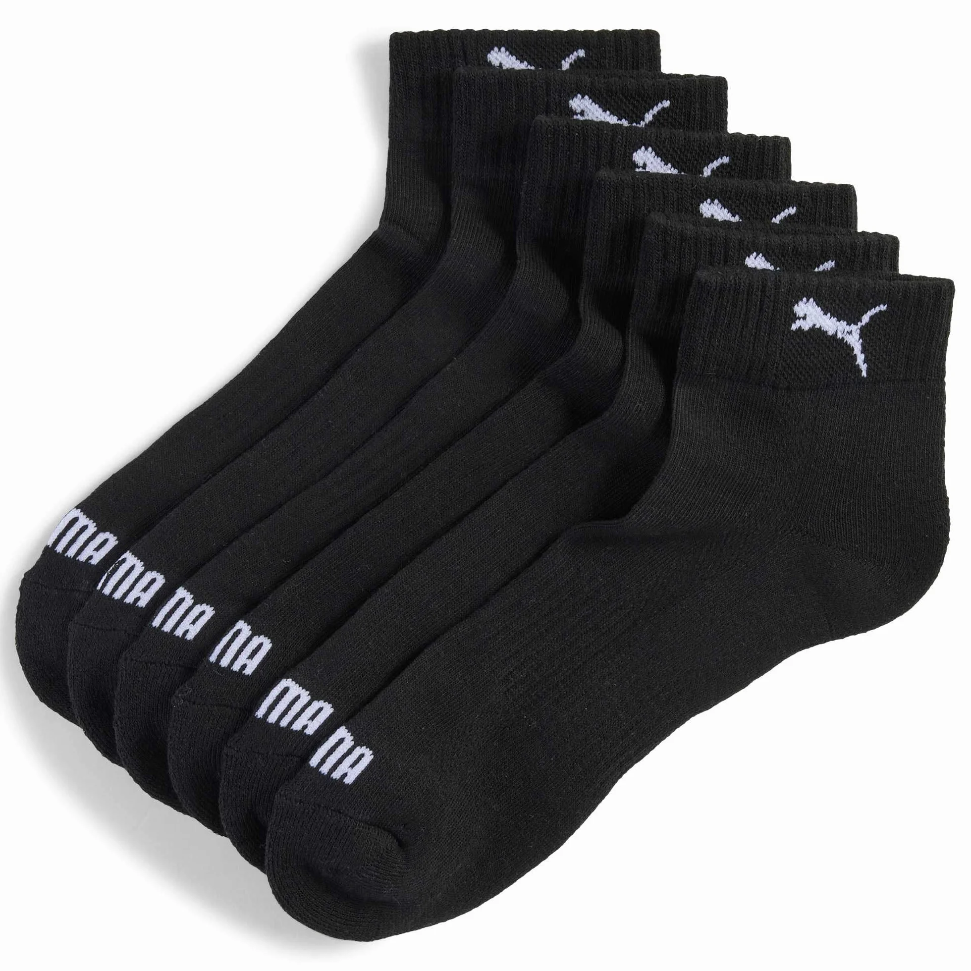 PUMA Unisex Cushioned Quarter 3-pak, czarny, 43/46 EU