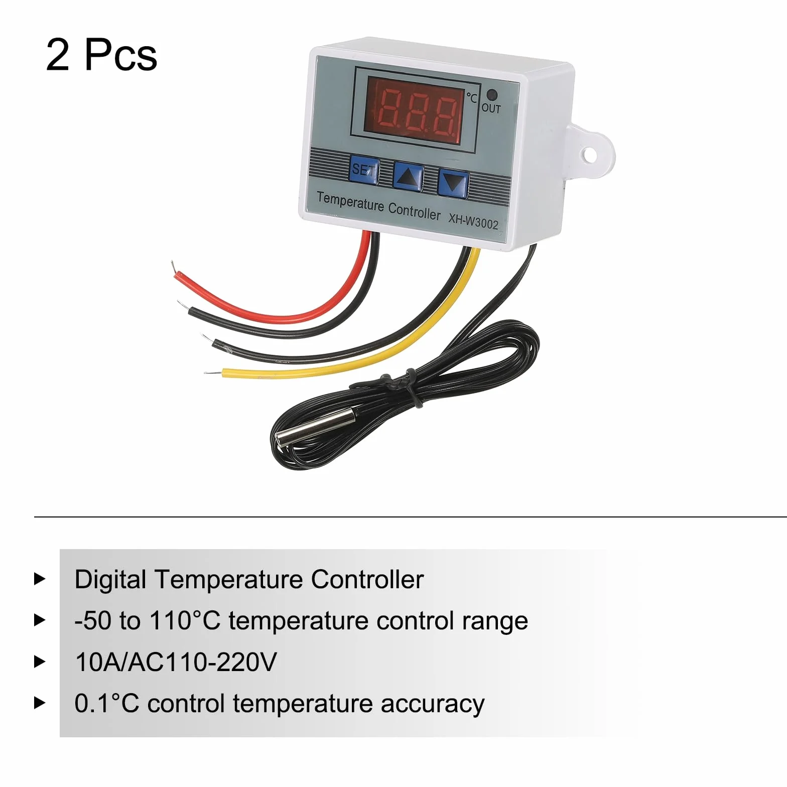 QUARKZMAN XH-W3002 10 A AC 110-220 V cyfrowy regulator temperatury LED, termostat, przełącznik sterowania ogrzewaniem i chłodzeniem, do lodówki, szklarni, gospodarstwa