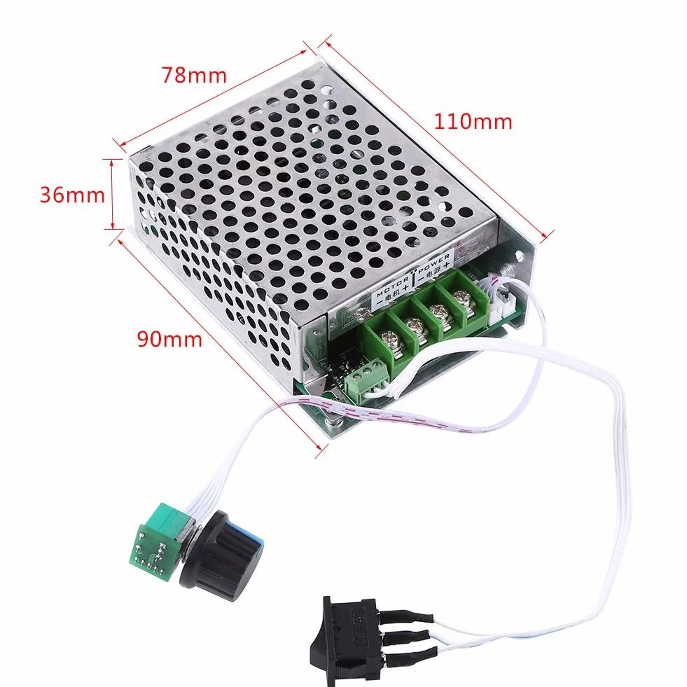 Regulator silnika DC PWM odwracalny 12 V 24 V 36 V 40 A przełącznik regulatora prędkości silnika o wysokiej mocy CCM6Ds-B
