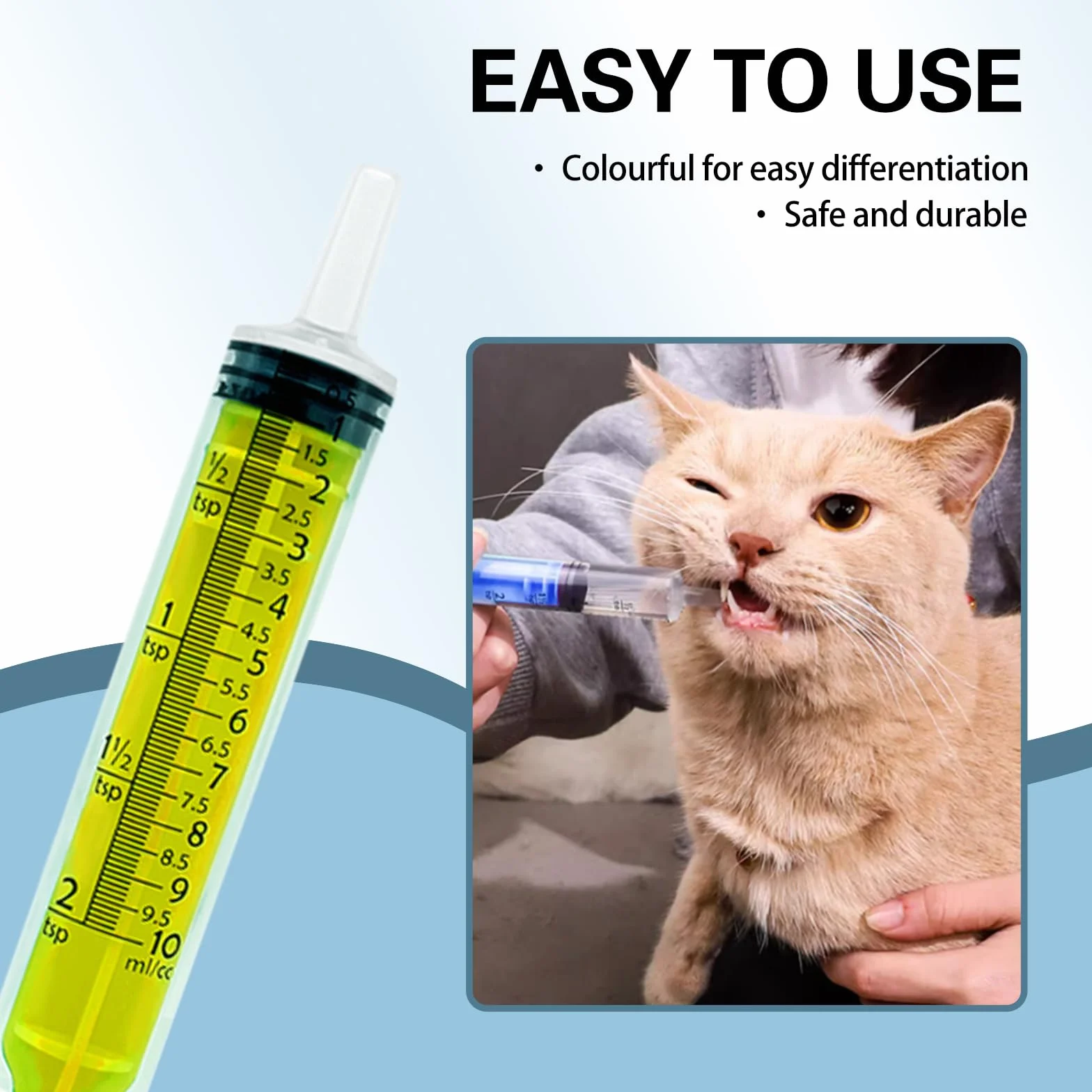 10 sztuk jednorazowych strzykawek z tworzywa sztucznego, 10 ml, 10 ml, z nasadką, z tworzywa sztucznego, bez igły, sterylne strzykawki do karmy dla zwierząt, do uzupełniania, płyn do karmy dla