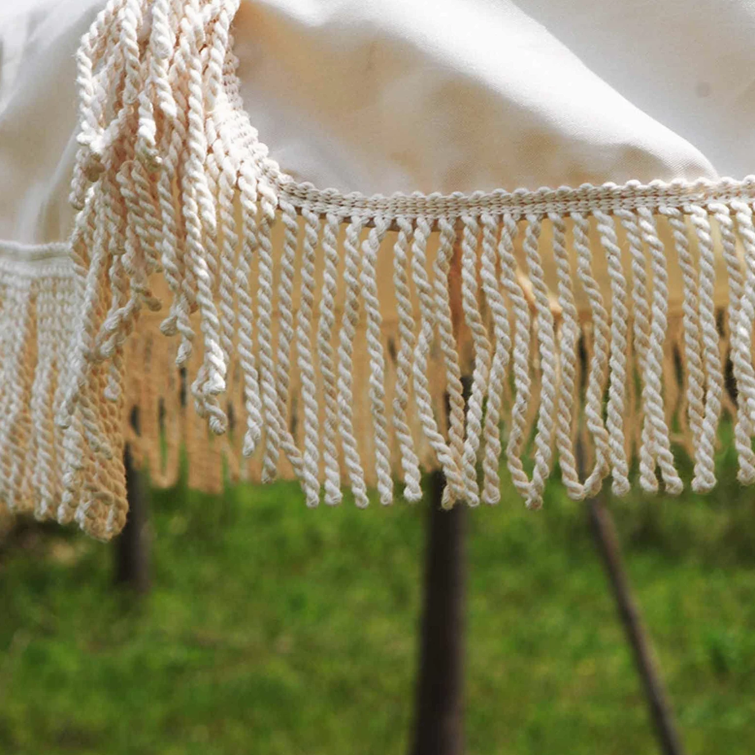 Parasol, Beżowy Frędzel, Parasol Ogrodowy, Parasol Kempingowy, Parasol Plażowy Z Frędzlami, Ochrona Przed Słońcem,Wit
