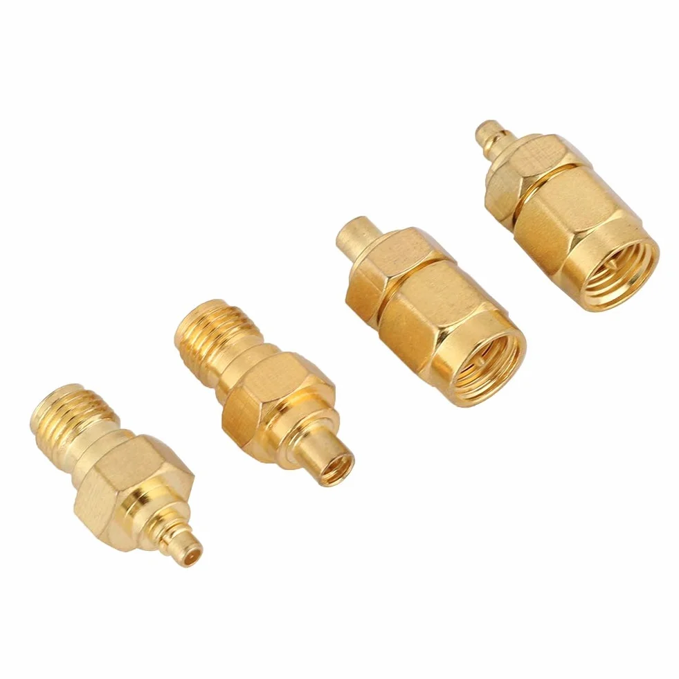 Mmcx Sma Adapter Mmcx Męski na Sma Męski Adapter 4 Sztuk Niklowany Mosiądz Mmcx na Sma Adapter 50Ohm Impedancja dla Anteny Radiowej