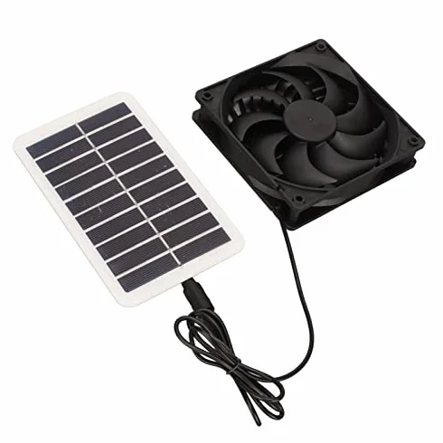 Solarny Wentylator Wyciągowy, 15 W, Panel Słoneczny, do Domu dla Zwierząt, Kamperów, Użytek Zewnętrzny