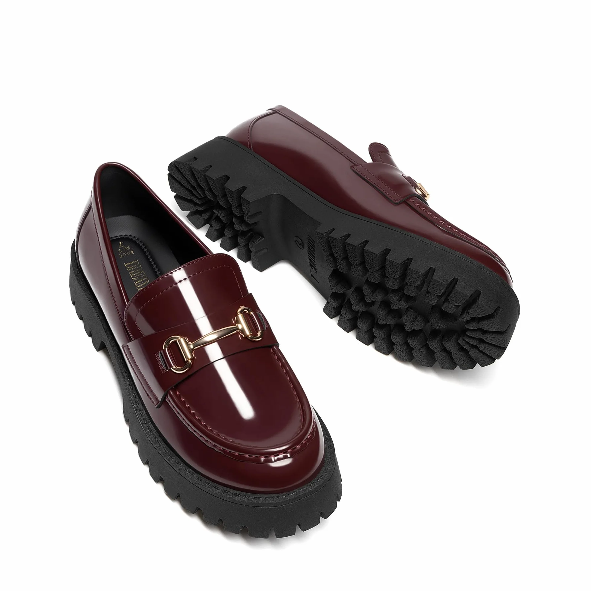 DREAM PAIRS Mokasyny damskie Platforma Grube Penny Loafer Slip On Eleganckie buty biznesowe