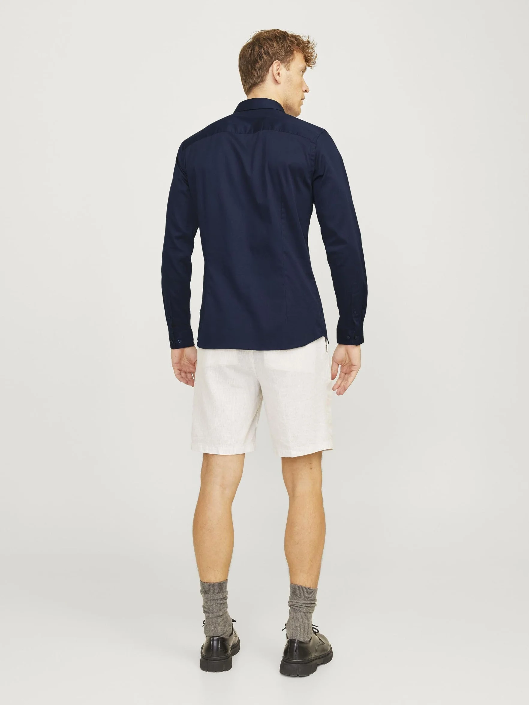 JACK & JONES Koszula męska Super Slim Fit, Niebieski (Navy Blazer), S