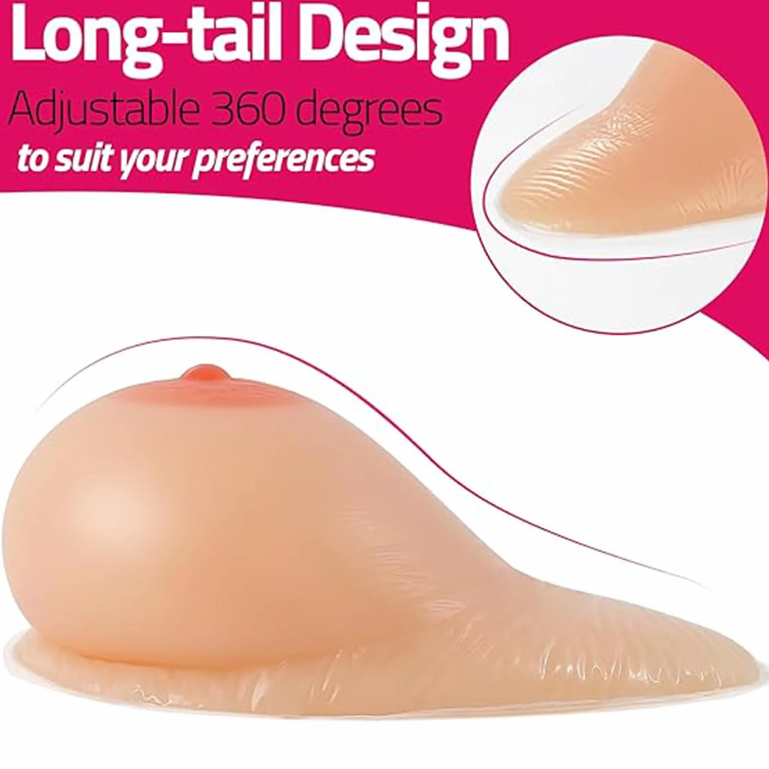 Samoprzylepne realistyczne protezy piersi silikonowe 1 para B-EE Cup do mastektomii crossdress cosplay nude