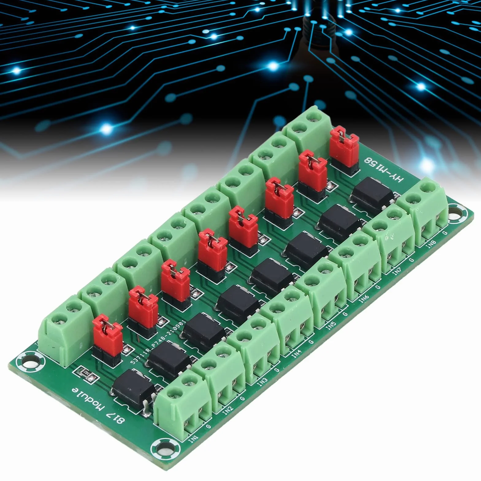 DEWIN Płyta transoptora, płyta izolacyjna transoptora, 8-kanałowy sterownik, fotoelektryczny izolowany moduł 817 3,6-30 V