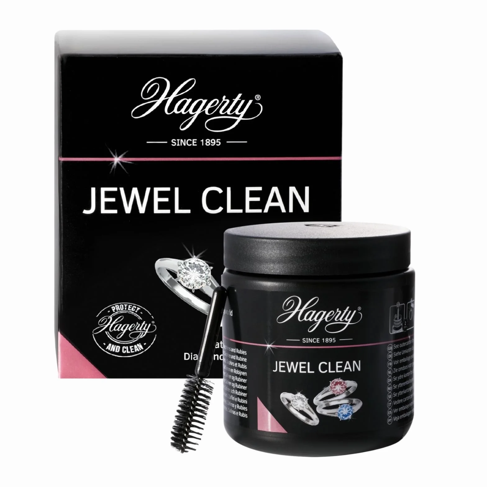 Hagerty Jewel Clean Płyn do czyszczenia biżuterii do kamieni szlachetnych złota platyny 170 ml I Skuteczne czyszczenie biżuterii diamentów szafirów rubinów I