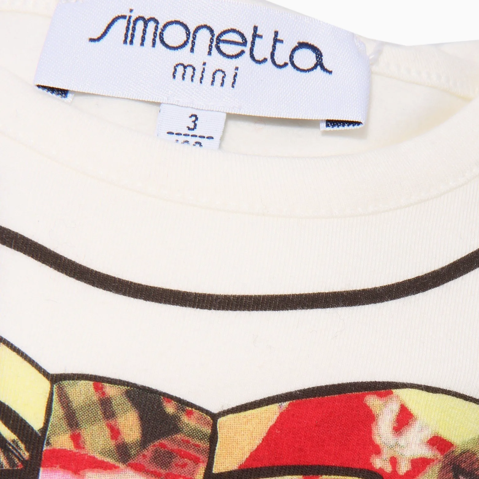 Simonetta 8053V koszulka dziecięca MINI cotton ivory t-shirt dla dzieci
