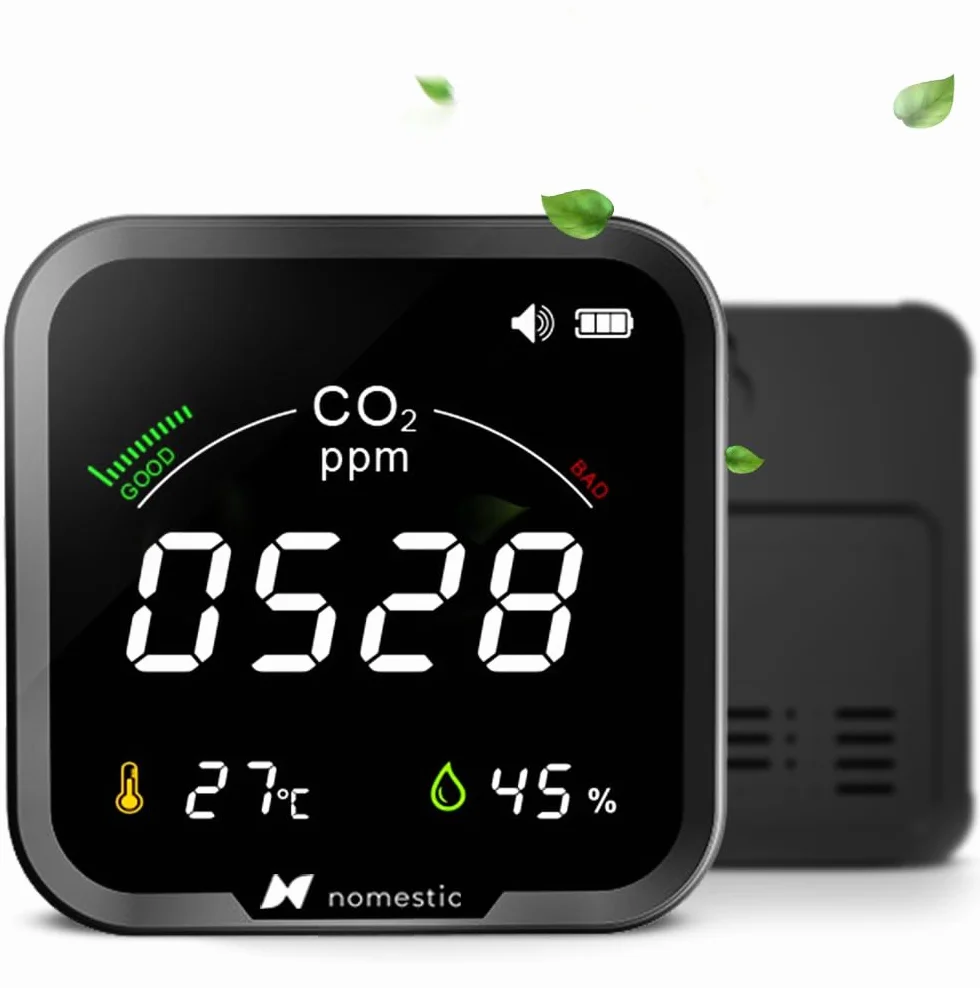 Airsight Miernik CO2 Miernik jakości powietrza z higrometrem i termometrem Przenośny i ładowalny czujnik NDIR