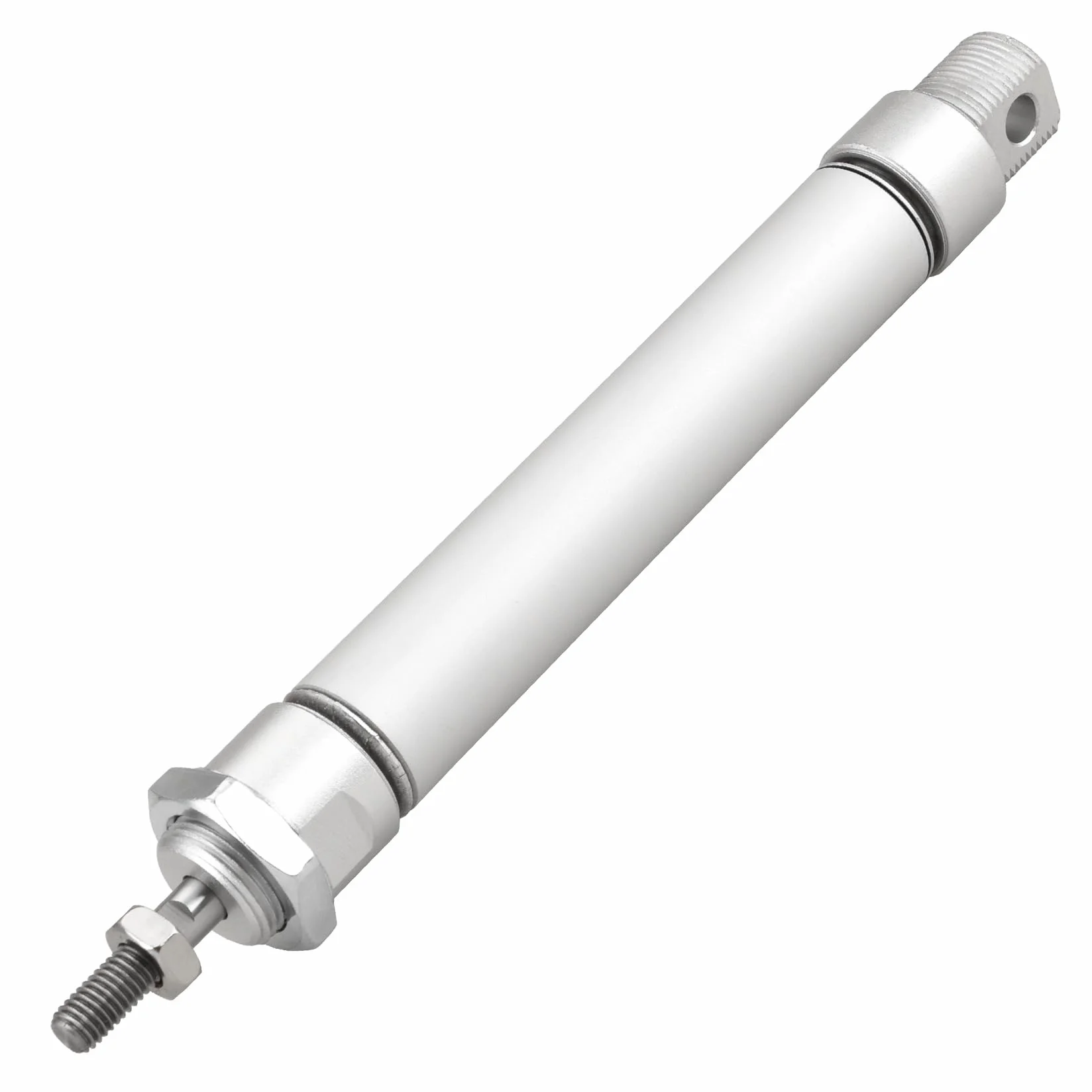 Heschen Smukły pneumatyczny cylinder pneumatyczny, MAL 20-100, otwór 20 mm, skok 100 mm, dwustronny, port PT1/8 cala, metal, 145 PSI