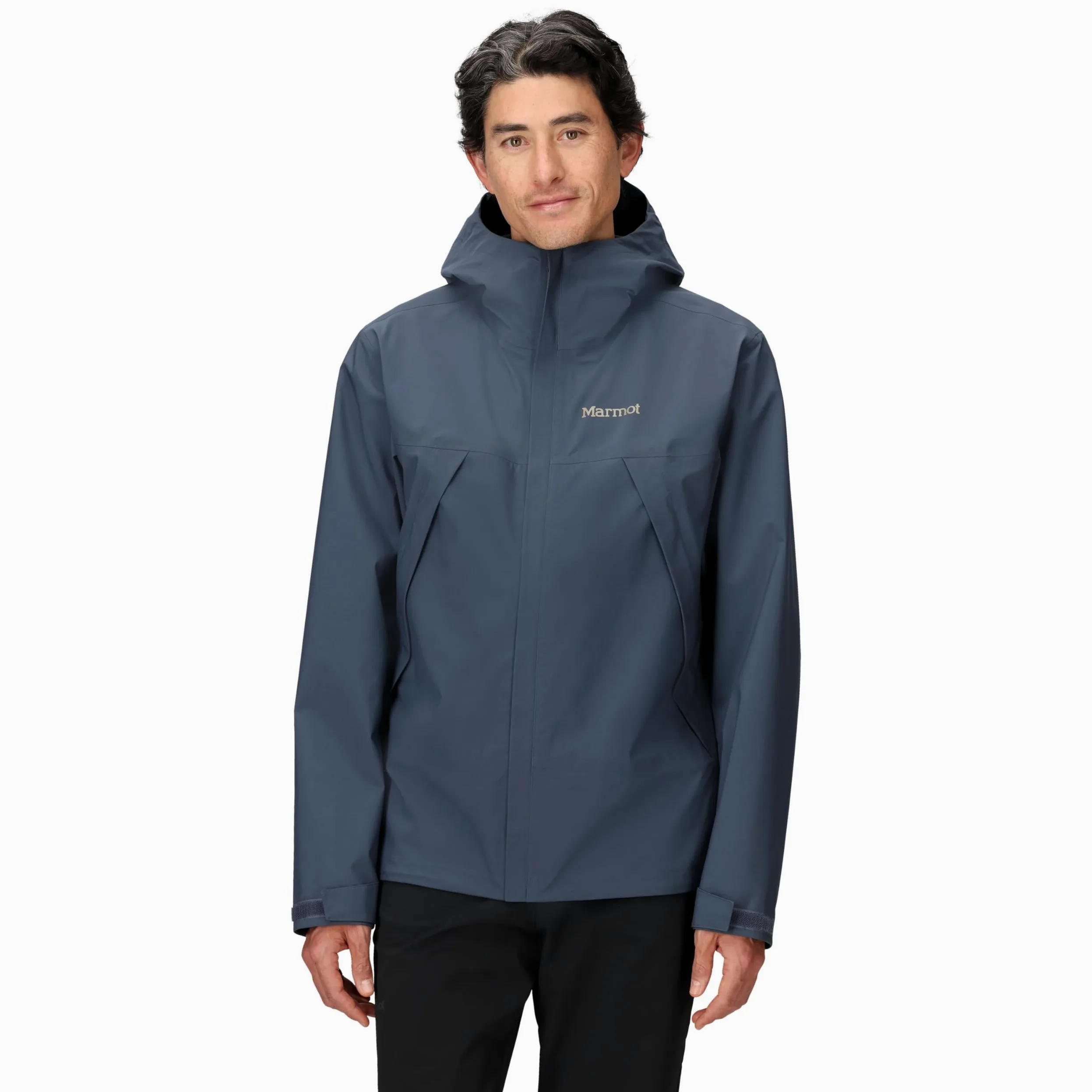 Marmot Meżczyzni PreCip Eco Pro Jacket, Wodoodporna Kurtka, Lekka Kurtka Przeciwdeszczowa z Kapturem, Thunderhead, L
