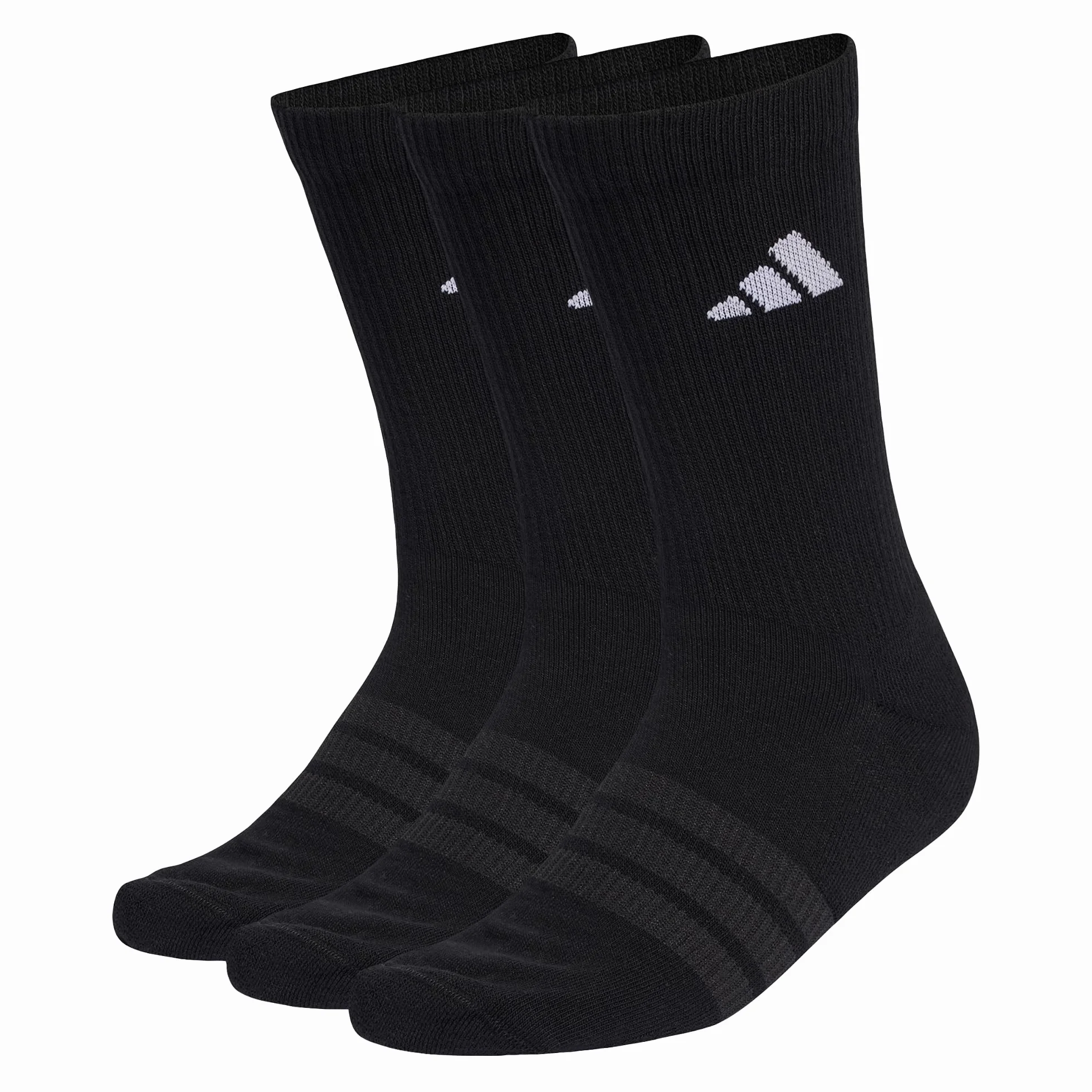 adidas Uniseks Cushioned Sportswear Crew Socks 3 Pair Pack, black/black/white, 45-48