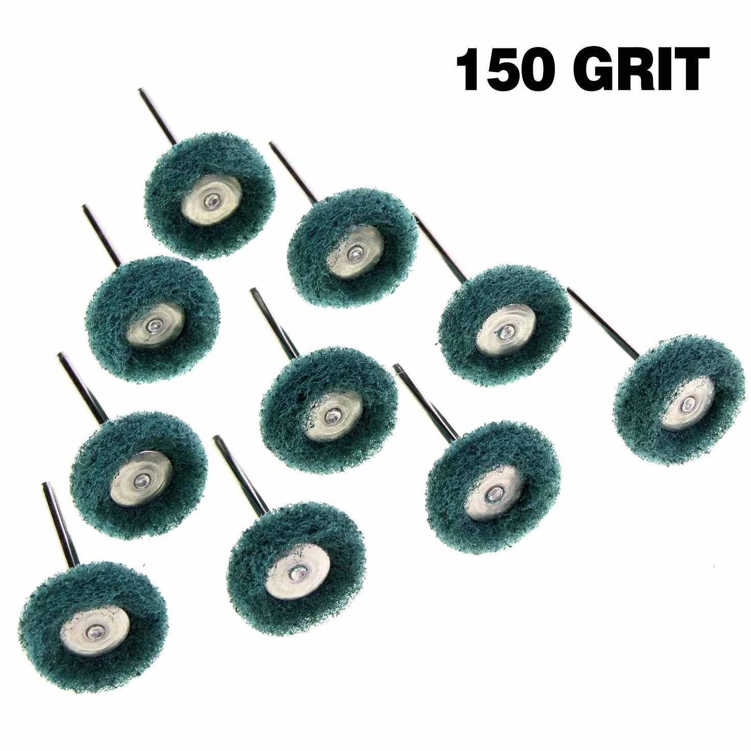 HSeaMall 40 szt. tarcze polerskie polerskie polerskie polerskie brązowe 2,5 cm 80ziarnistość 150 ziarnistość 240 ziarnistość 300 Grit do akcesoriów narzędzia obrotowe (40 szt. ścierka tarcza polerska)