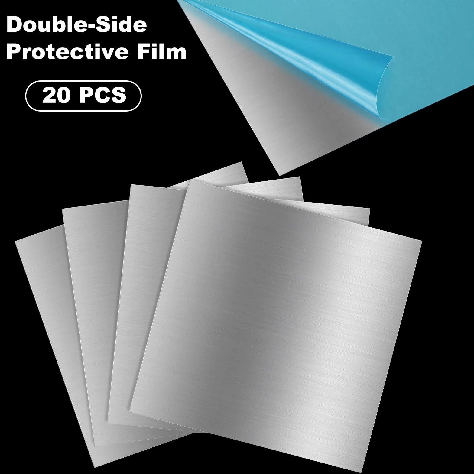 20 sztuk płyt aluminiowych 0,5 mm, 15 x 15 cm, blachy aluminiowej 6061, blacha aluminiowa, płyta metalowa z folią ochronną, blacha do wykrawania, płyta do ćwiczeń do modelarstwa, budowy targów,