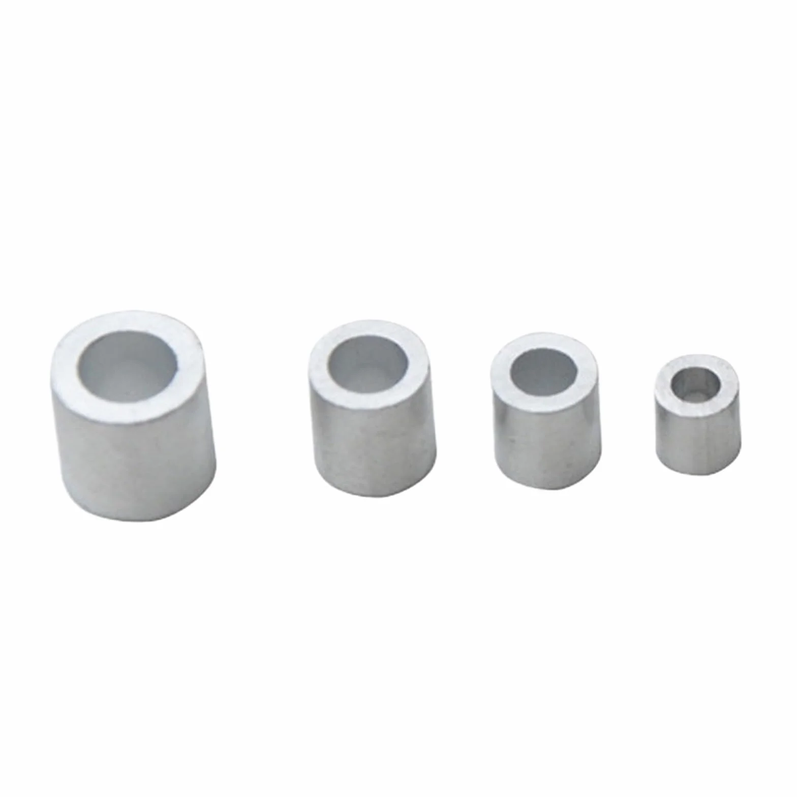 1 szt. Zacisk do liny stalowej Złączka wtłaczana Biały okrągły otwór Aluminiowe zaciski kablowe Rękawy Końcówki kablowe (Color : Silver, Size : M2.5 (100pcs))