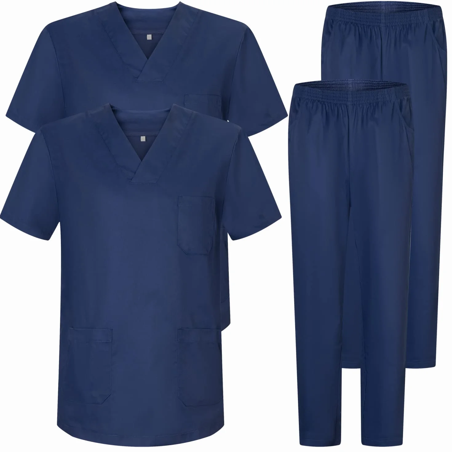 MISEMIYA Lot Sanitaires Bz-2-817-8312 Zestaw 2 szt. Płaszcz I SPODNIE Unisex Kombinezony sanitarne, ciemnozielony