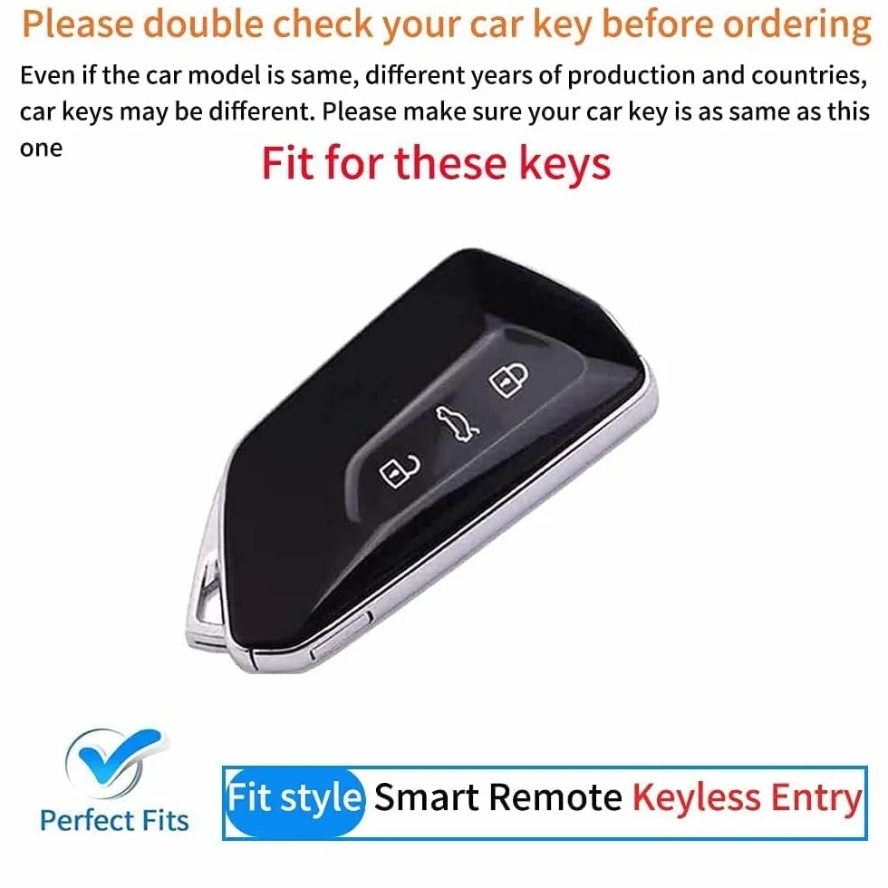 ontto Metalowe etui na klucze samochodowe z breloczkiem do Skoda Octavia A8 MK8 Seat Leon Cupra Formentor VW Golf 8 ID.6