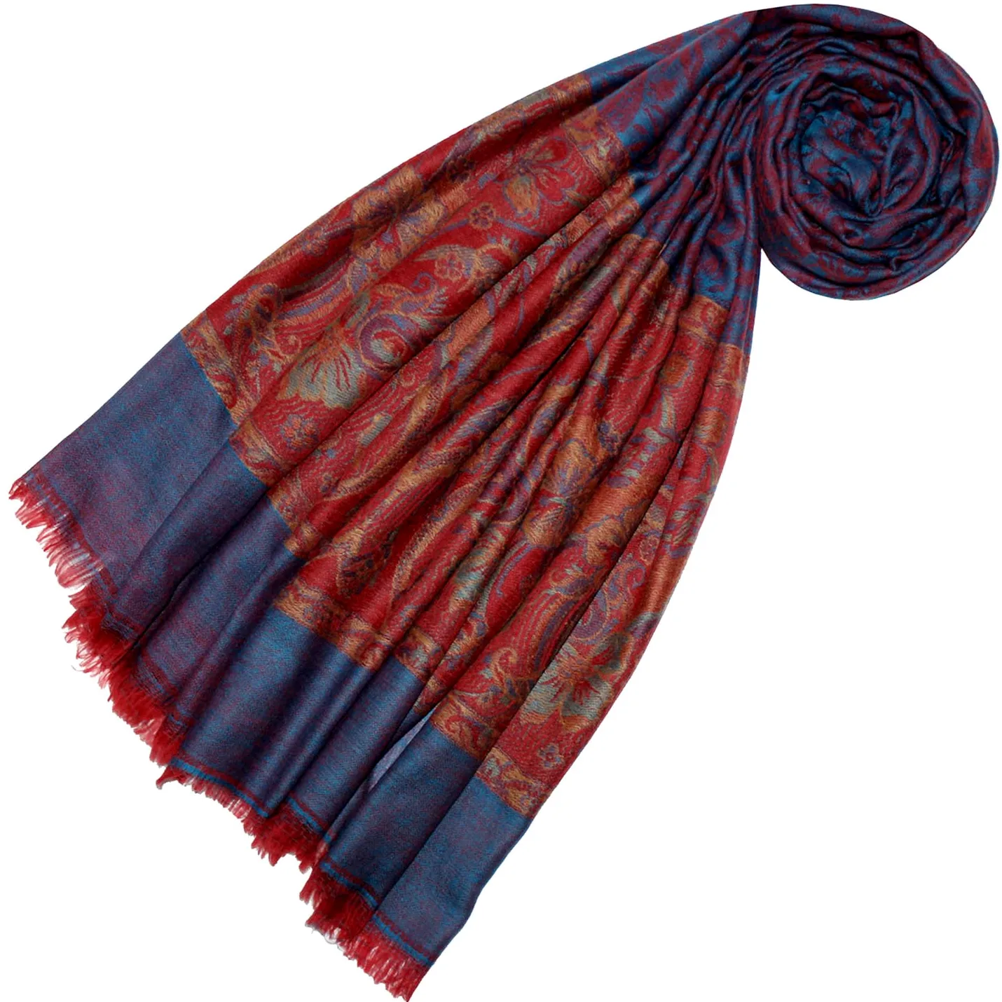 Lorenzo Cana Damski szalik kaszmirowy Pashmina 100% kaszmir żakardowy Paisley