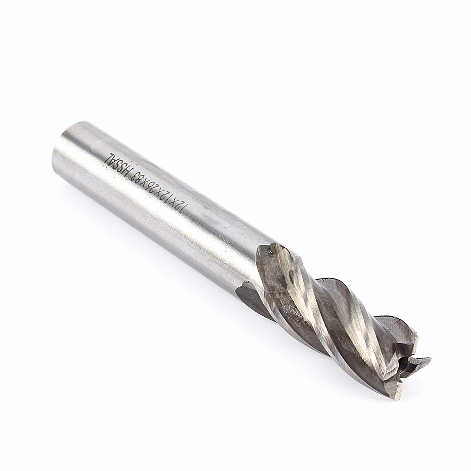 Frez, 12mm Stal Szybkotnąca 4 Flet Prosty Wiertło Tnące Bit Shank Power Frezarka Węglik Spiekany Upcut CNC Frezy Tiain Powlekane