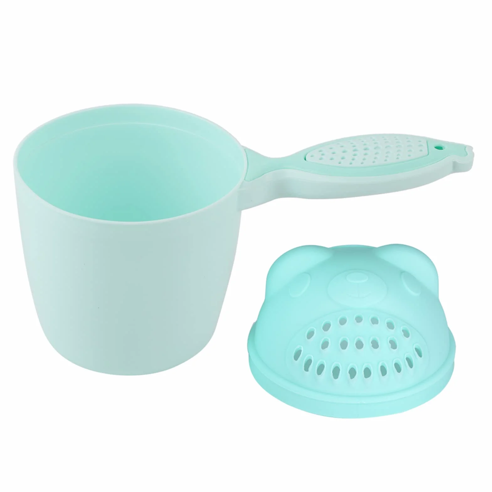 Kubek do Płukania Kąpieli Kubek do Szamponu dla Niemowląt Cute Kid Wash Hair Bathing Flusher Protection Eye (zielony) (Zielony)