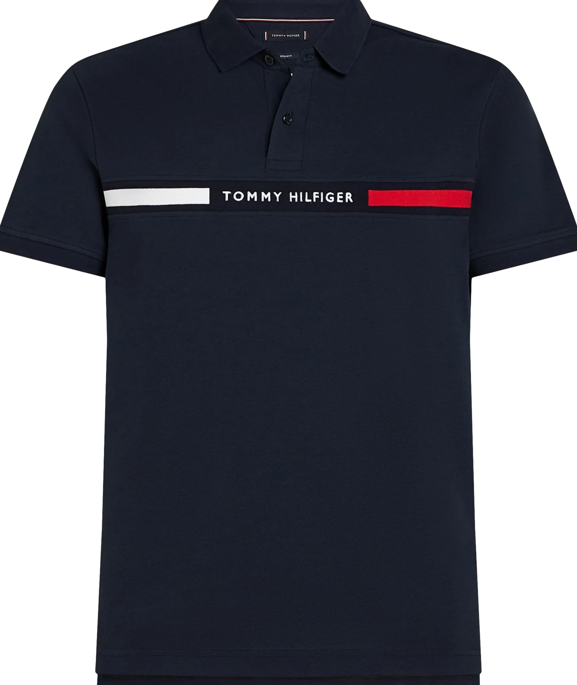 Tommy Hilfiger Męska wkładka na klatkę piersiową Hilfiger REG Polo MW0MW38130, S/S Polo, niebieska, XL, Niebieski (pustynne niebo), XL
