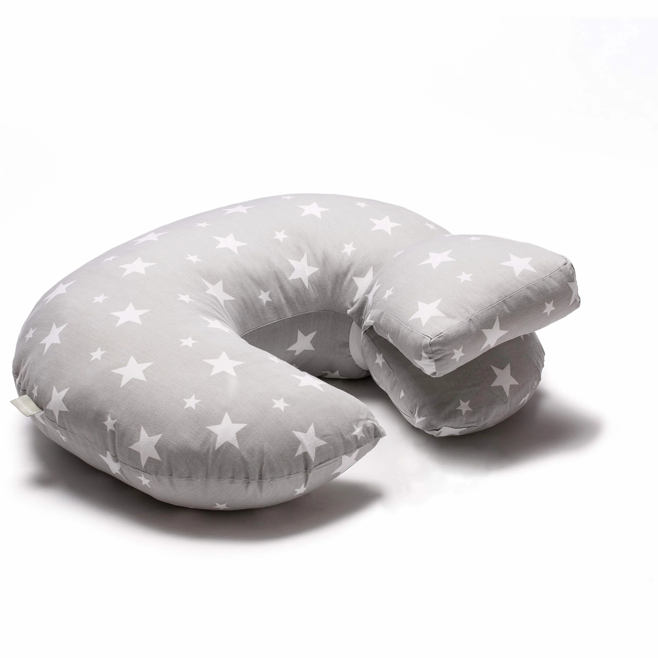 Poduszka do karmienia BIO-Bawełna OEKO-TEX® - Rogal do karmienia - Poduszka dla niemowląt - Pouszka dla matki karmiącej - szara