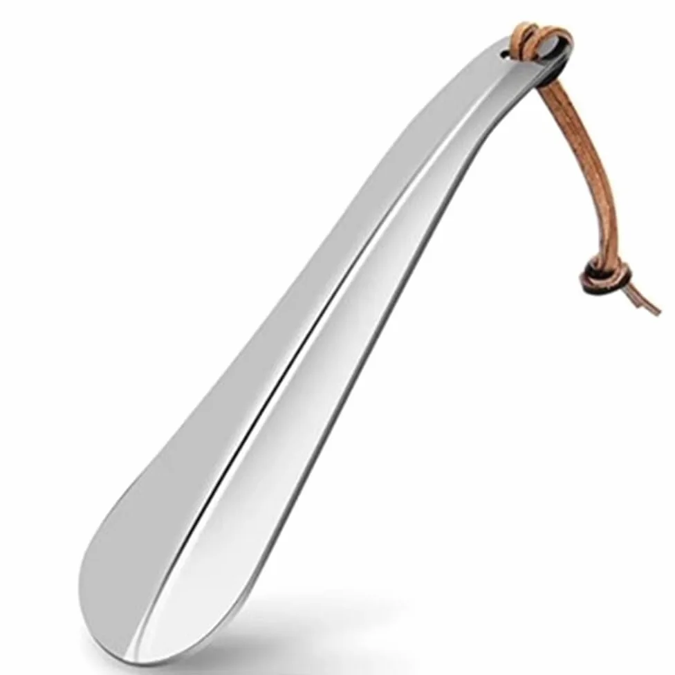 Łyżka do butów ze stali nierdzewnej Zagęszczona łyżka do butów metalowa łyżka do butów dla dorosłych dzieci seniorów (kolor: srebrny, rozmiar: 30 cm) (srebrny 18 cm)