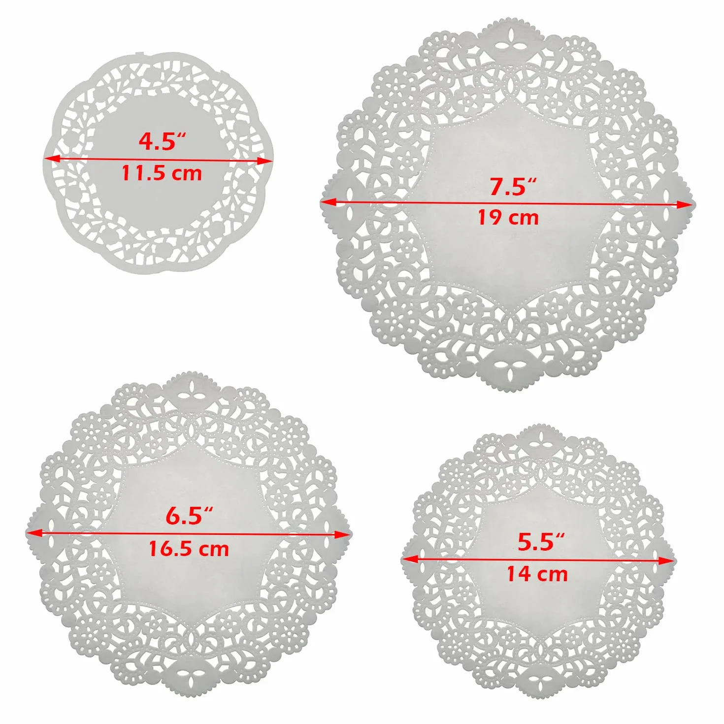 Okrągłe podkładki papierowe, 100 sztuk, koronkowe podkładki, białe, na ciastka, wypieki, wesela, urodziny, dekoracja stołu, 10 cm