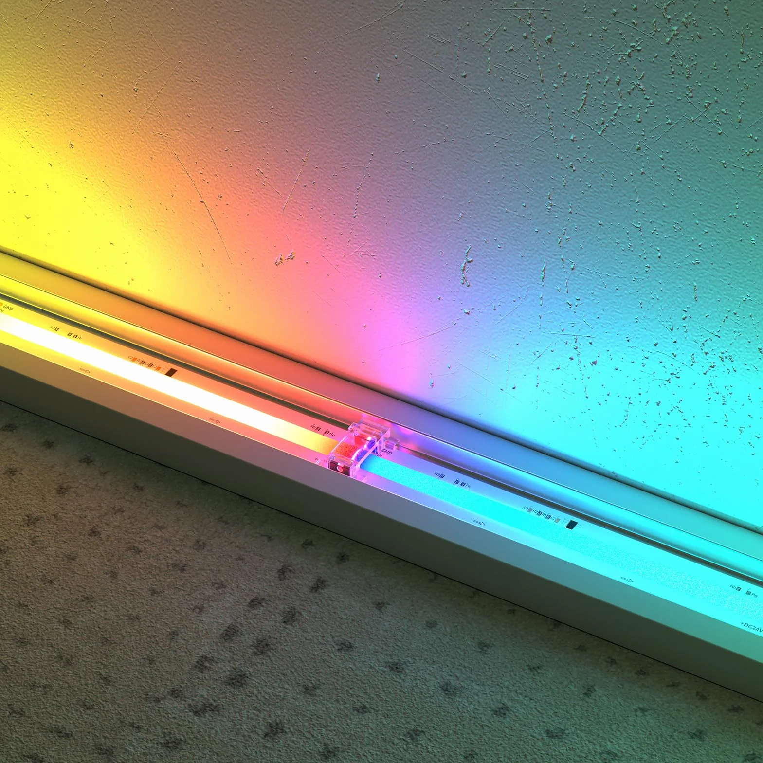 PAUTIX COB LED zestaw złączy do taśm RGBIC COB LED, 3-biegunowy zestaw przyłączy bez lutowania, pasek do wtyczki, wtyczka, bez przerw