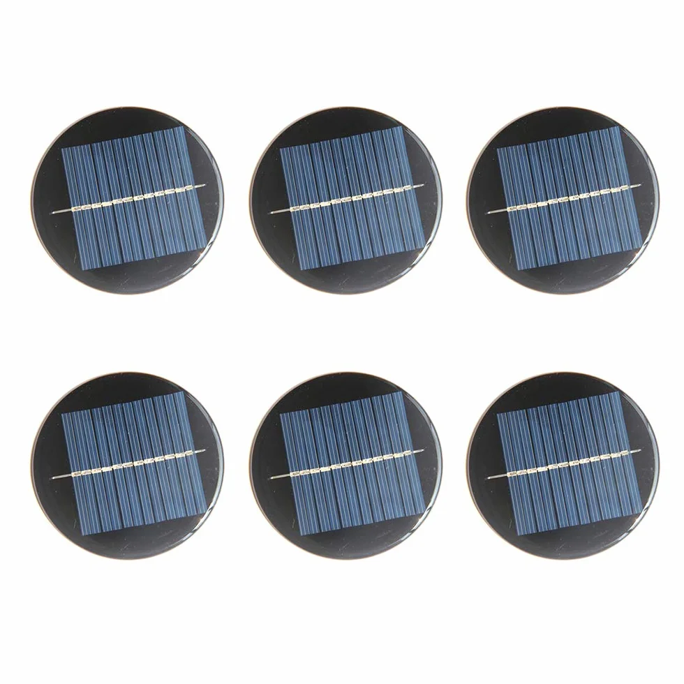 NUZAMAS Zestaw 6 sztuk 6 V 90 mm mikro mini ogniwa paneli słonecznych do energii słonecznej, DIY domu, oświetlenia ogrodu, projektów naukowych - zabawki - ładowarka do baterii
