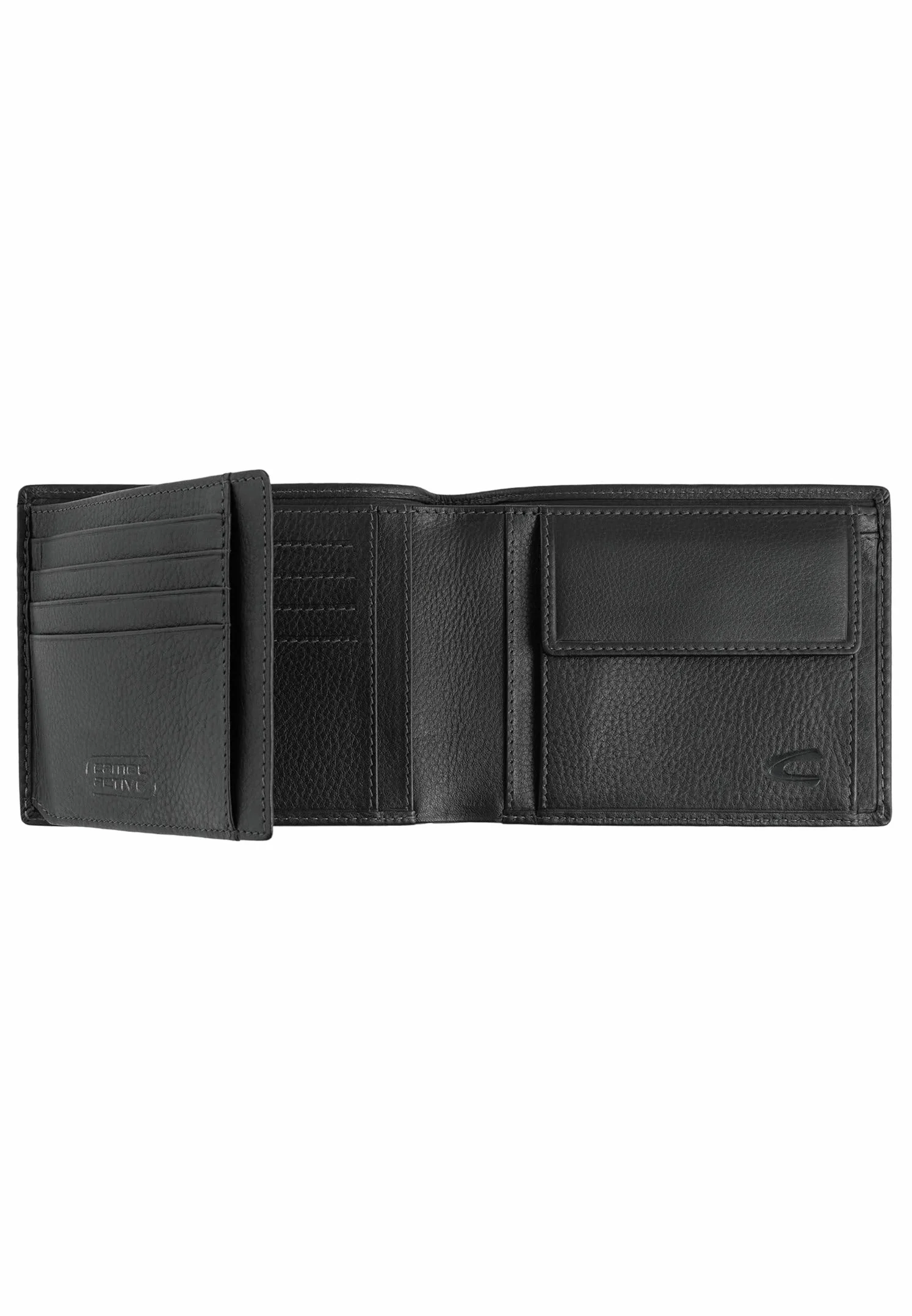 Camel Active Atlanta portfel męski RFID skóra czarny 12,5x2,5x9,5