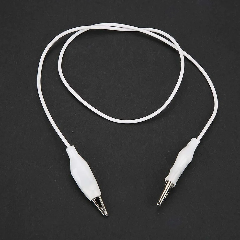 Aramox Zestaw 10 Kolorowych Kabli Testowych z Klipsami Krokodyla, 50 cm, 35 mm, Podwójnie Zakończone, do Testów Elektrycznych
